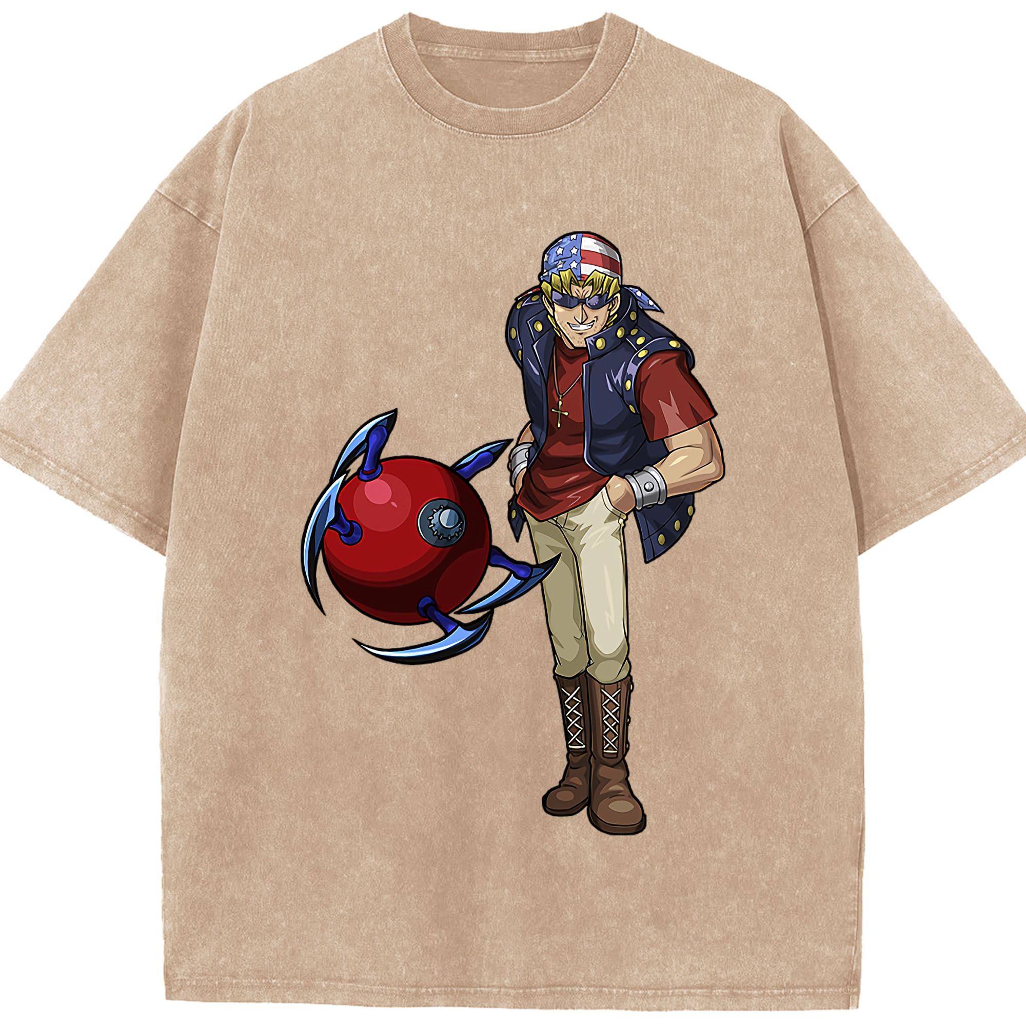 （画像用） 遊☆戯☆王 Yu-Gi-Oh! 綿100% ヴィンテージ風 半袖Tシャツ（フロントプリント）