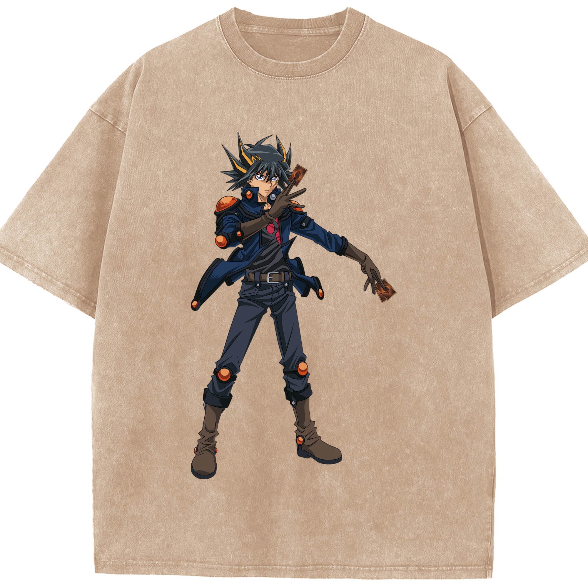（画像用） 遊☆戯☆王 Yu-Gi-Oh! 綿100% ヴィンテージ風 半袖Tシャツ（フロントプリント）