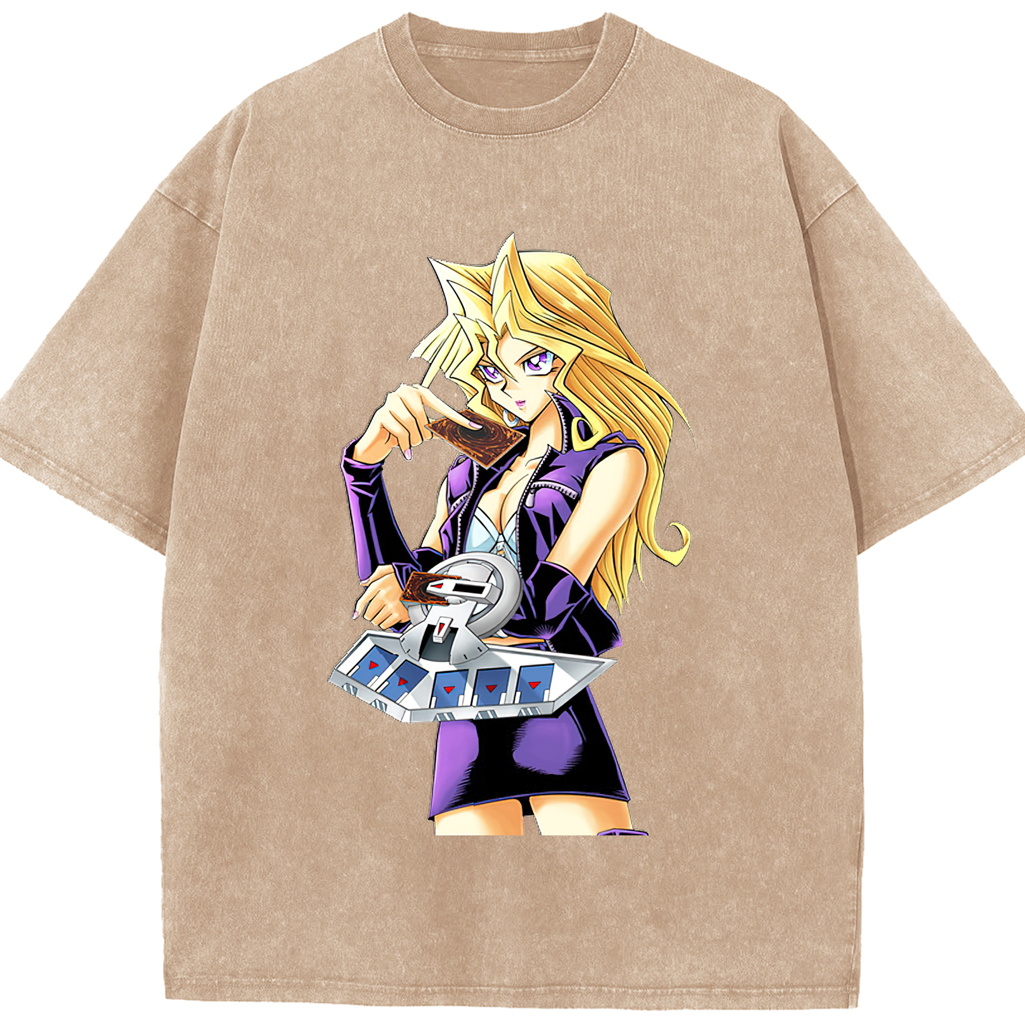 （画像用） 遊☆戯☆王 Yu-Gi-Oh! 綿100% ヴィンテージ風 半袖Tシャツ（フロントプリント）