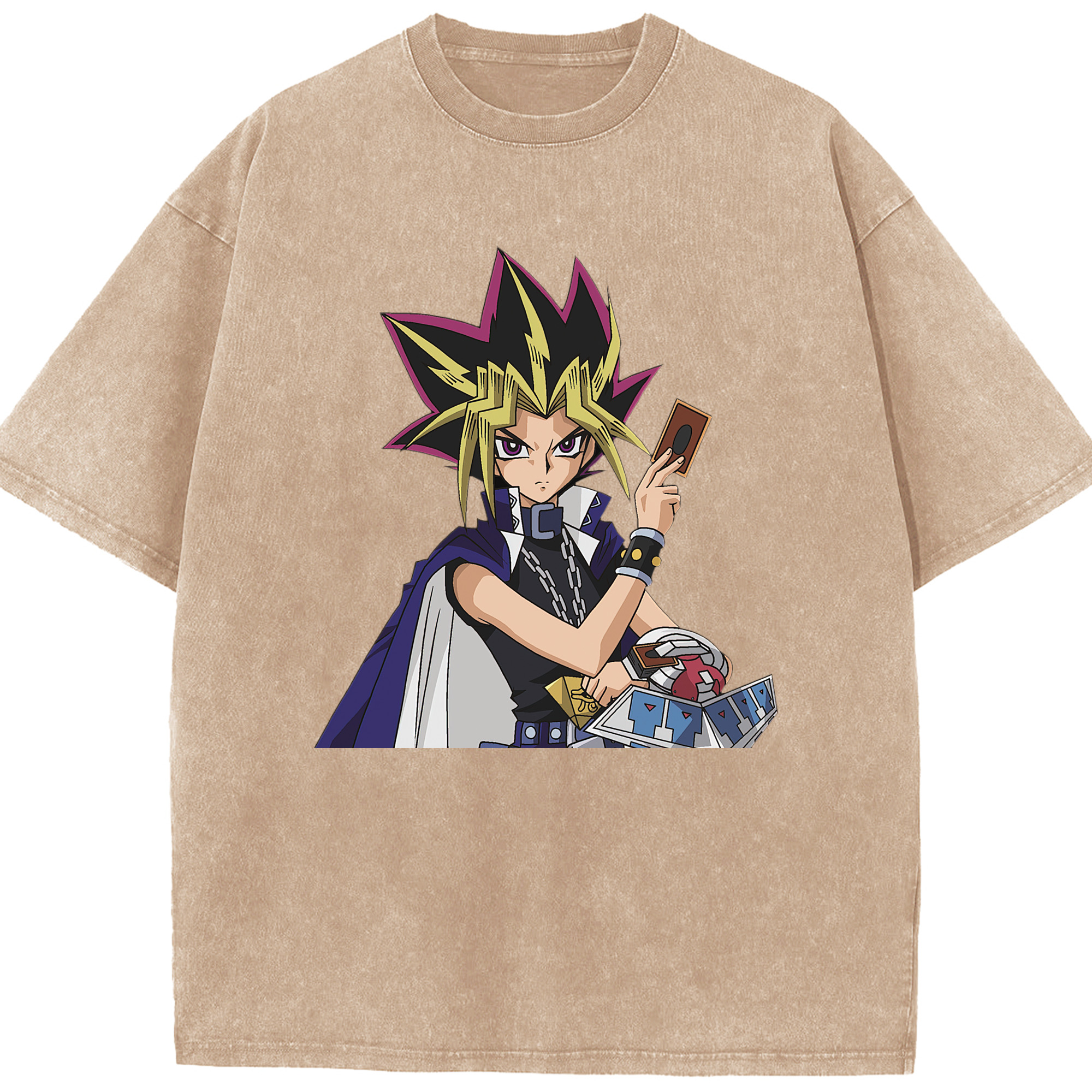 （画像用） 遊☆戯☆王 Yu-Gi-Oh! 綿100% ヴィンテージ風 半袖Tシャツ（フロントプリント）