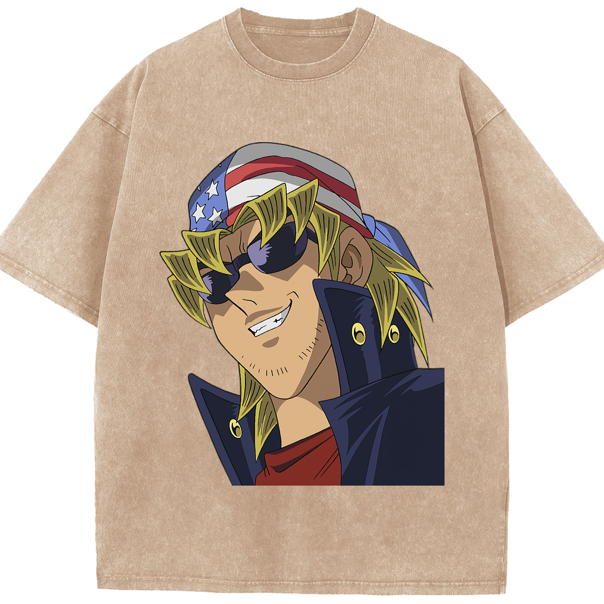 （画像用） 遊☆戯☆王 Yu-Gi-Oh! 綿100% ヴィンテージ風 半袖Tシャツ（フロントプリント）