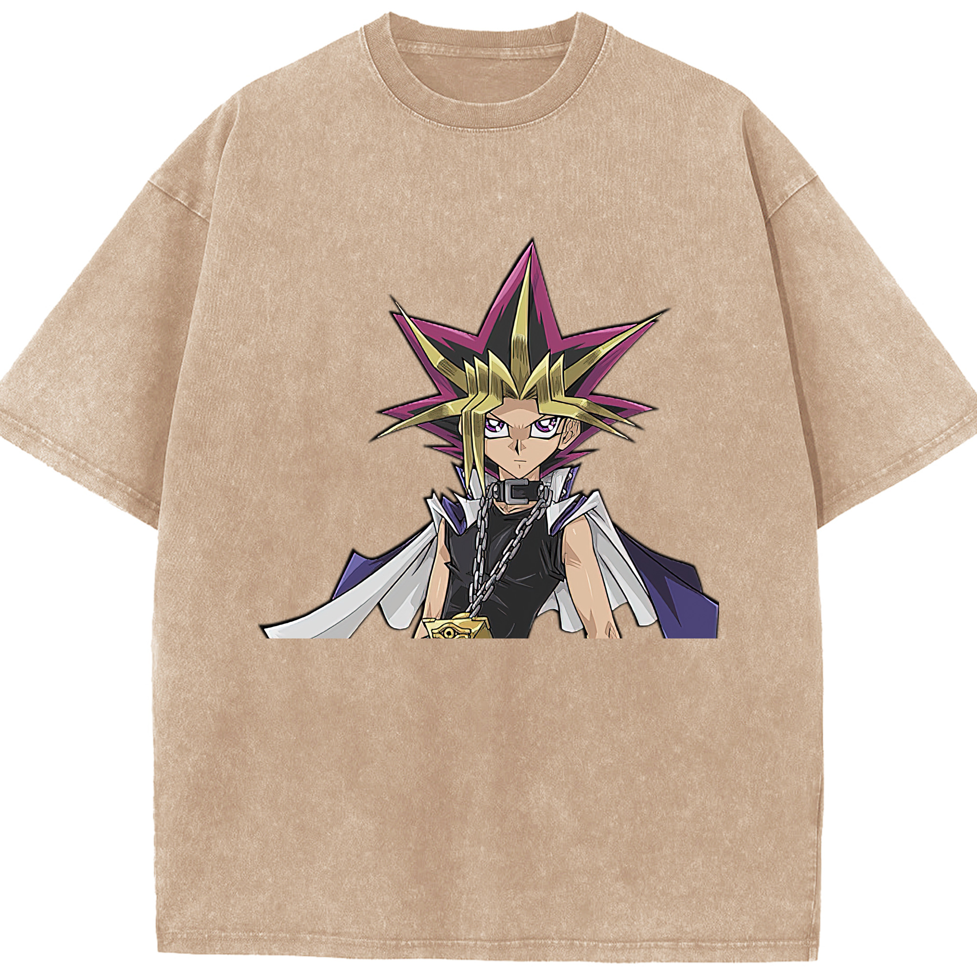 （画像用） 遊☆戯☆王 Yu-Gi-Oh! 綿100% ヴィンテージ風 半袖Tシャツ（フロントプリント）