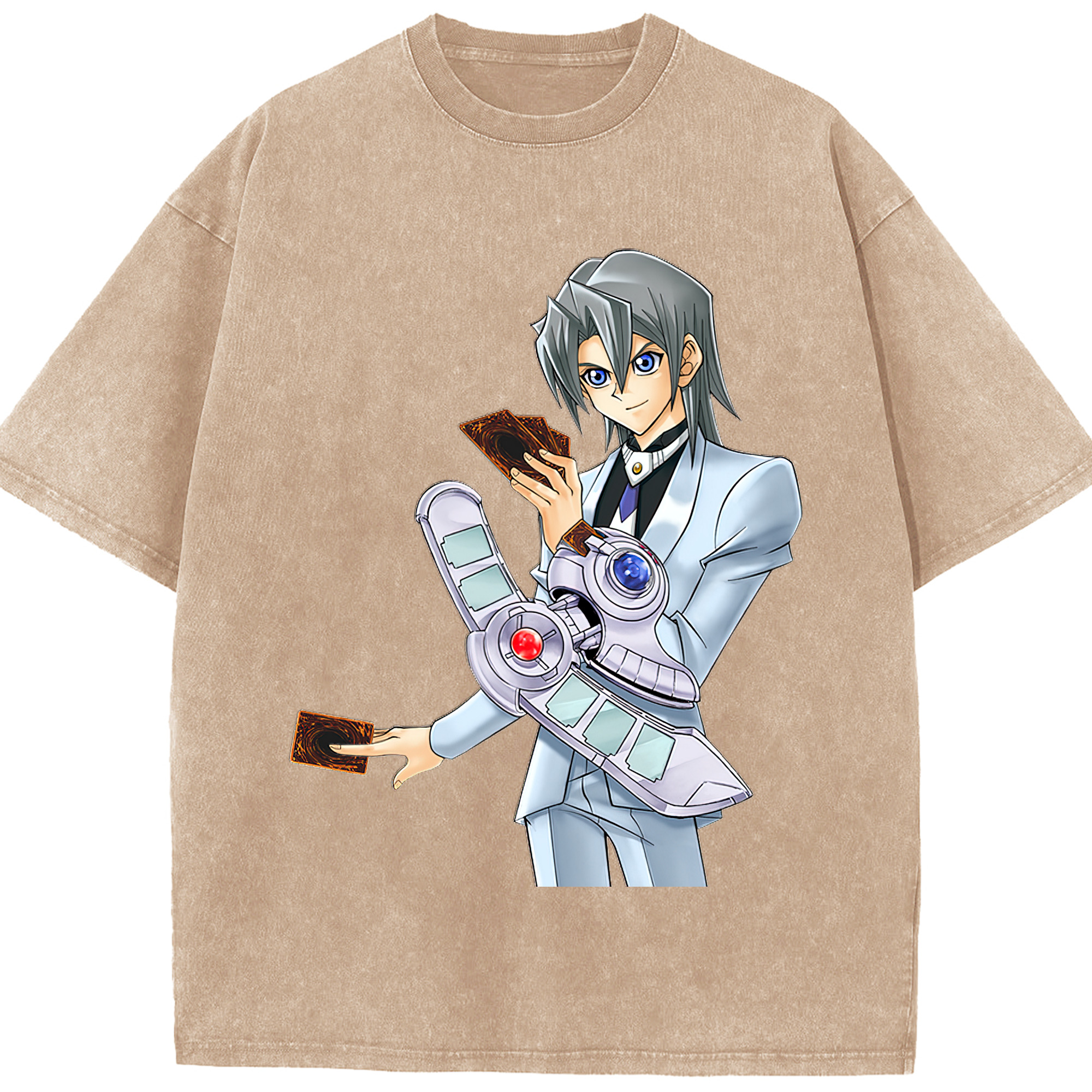 （画像用） 遊☆戯☆王 Yu-Gi-Oh! 綿100% ヴィンテージ風 半袖Tシャツ（フロントプリント）