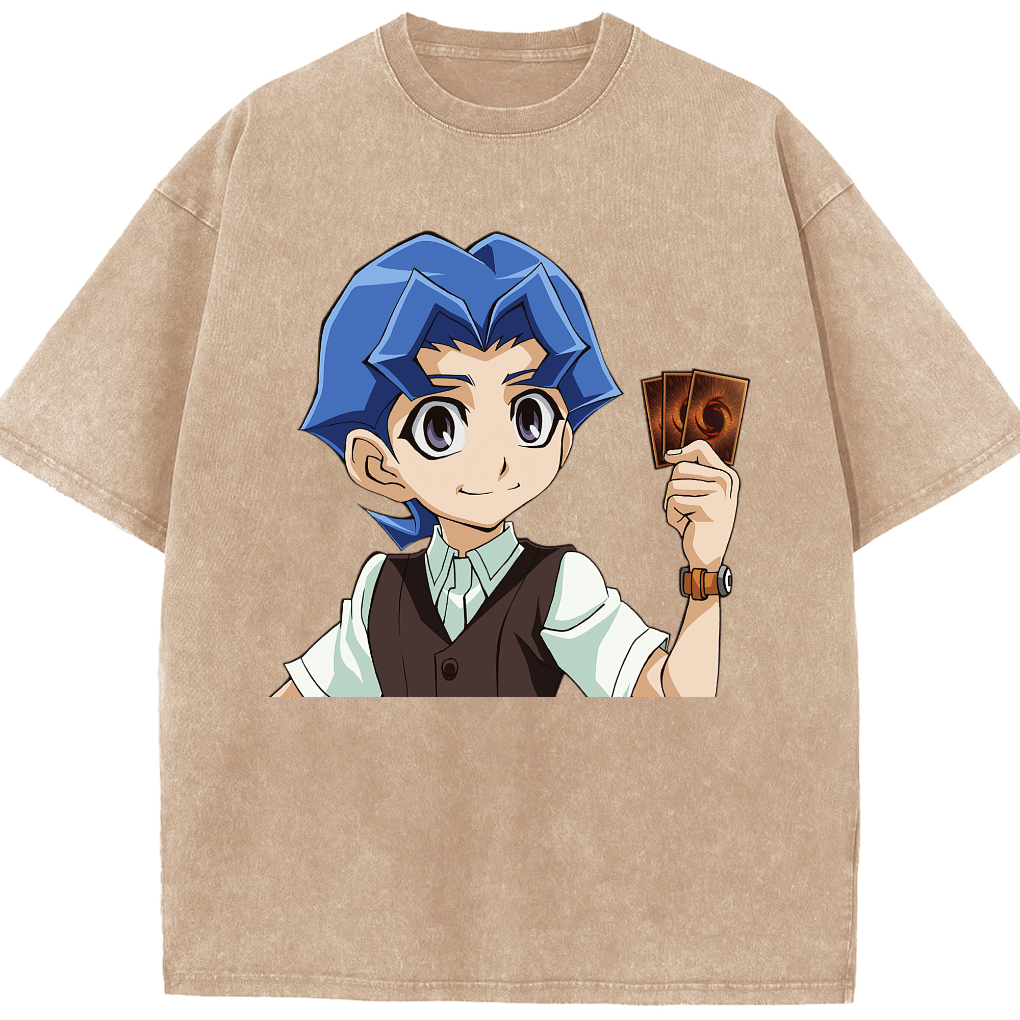 （画像用） 遊☆戯☆王 Yu-Gi-Oh! 綿100% ヴィンテージ風 半袖Tシャツ（フロントプリント）