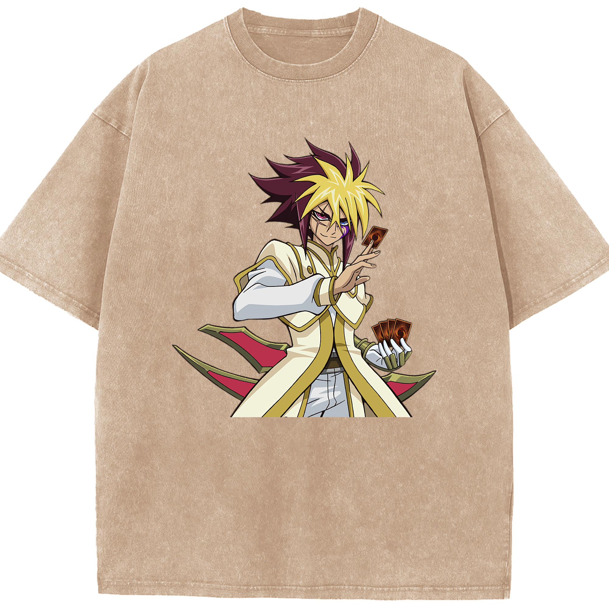 （画像用） 遊☆戯☆王 Yu-Gi-Oh! 綿100% ヴィンテージ風 半袖Tシャツ（フロントプリント）
