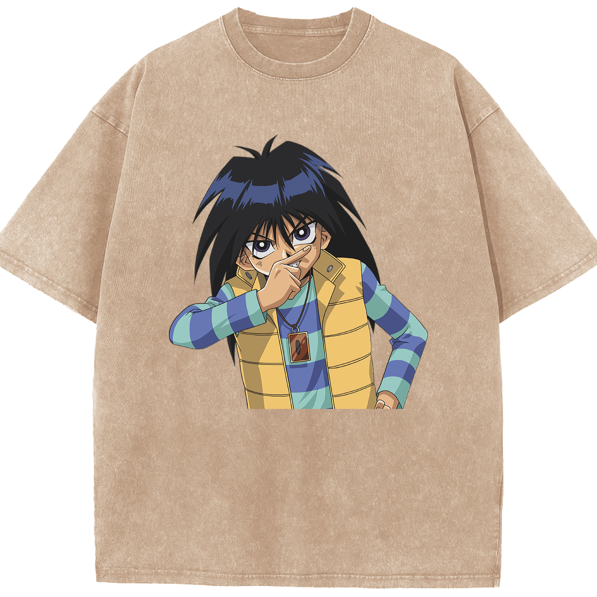 （画像用） 遊☆戯☆王 Yu-Gi-Oh! 綿100% ヴィンテージ風 半袖Tシャツ（フロントプリント）