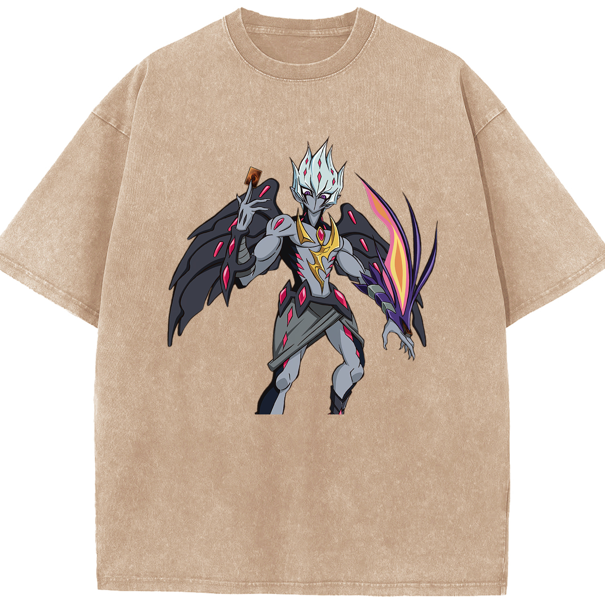（画像用） 遊☆戯☆王 Yu-Gi-Oh! 綿100% ヴィンテージ風 半袖Tシャツ（フロントプリント）