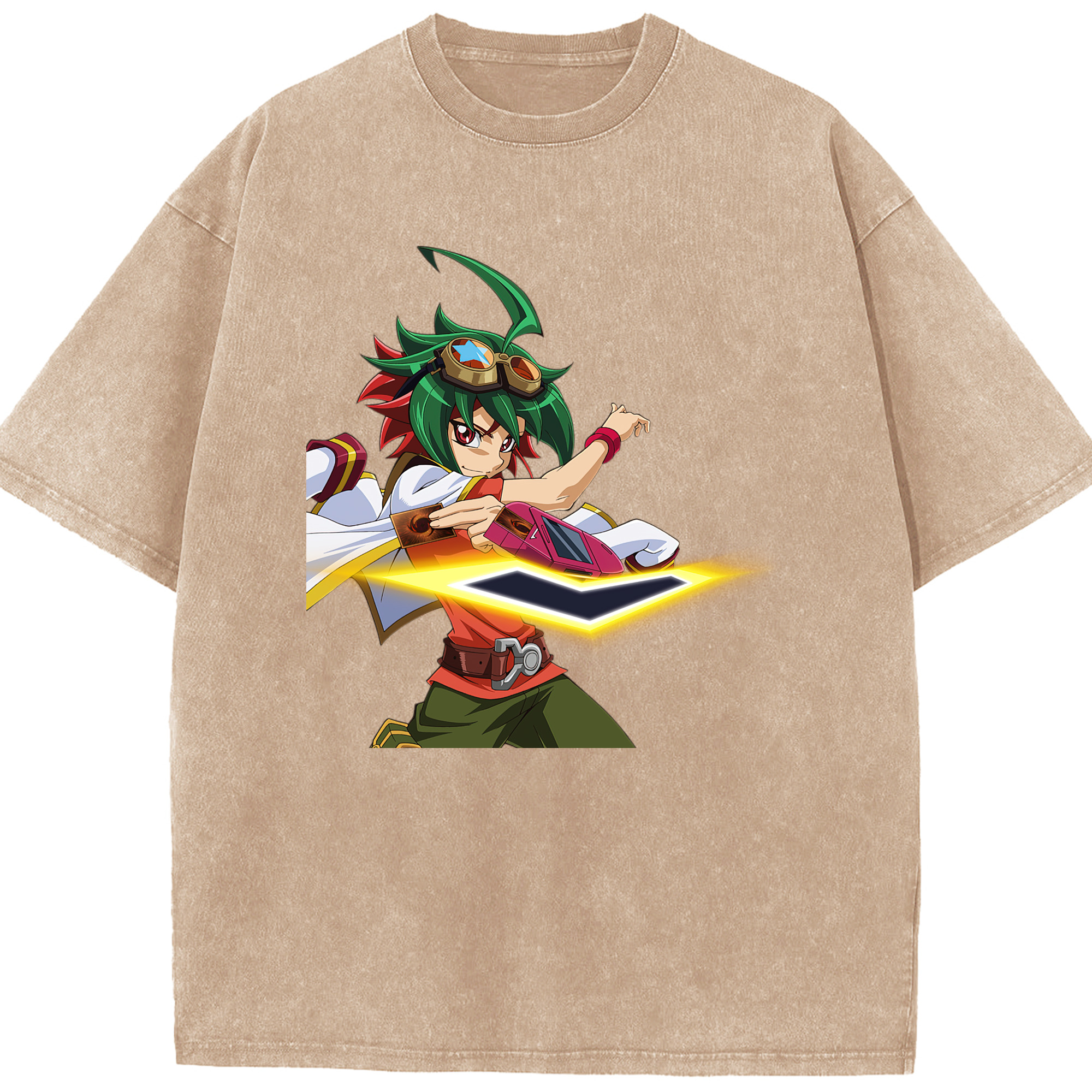 （画像用） 遊☆戯☆王 Yu-Gi-Oh! 綿100% ヴィンテージ風 半袖Tシャツ（フロントプリント）