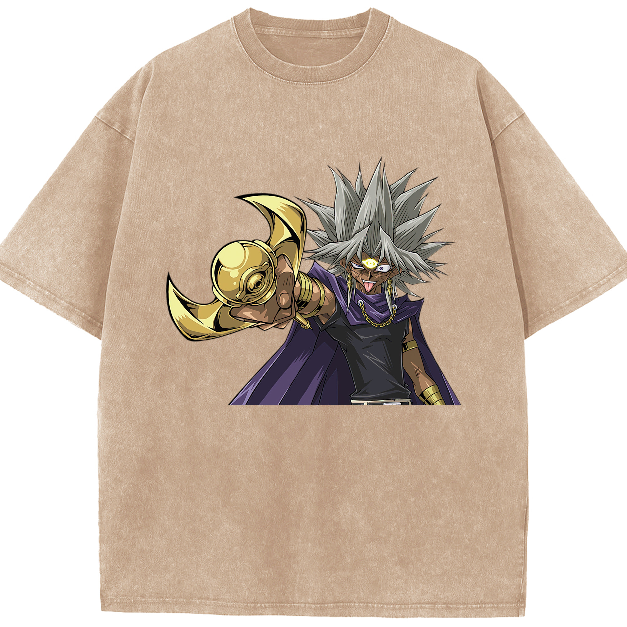 （画像用） 遊☆戯☆王 Yu-Gi-Oh! 綿100% ヴィンテージ風 半袖Tシャツ（フロントプリント）