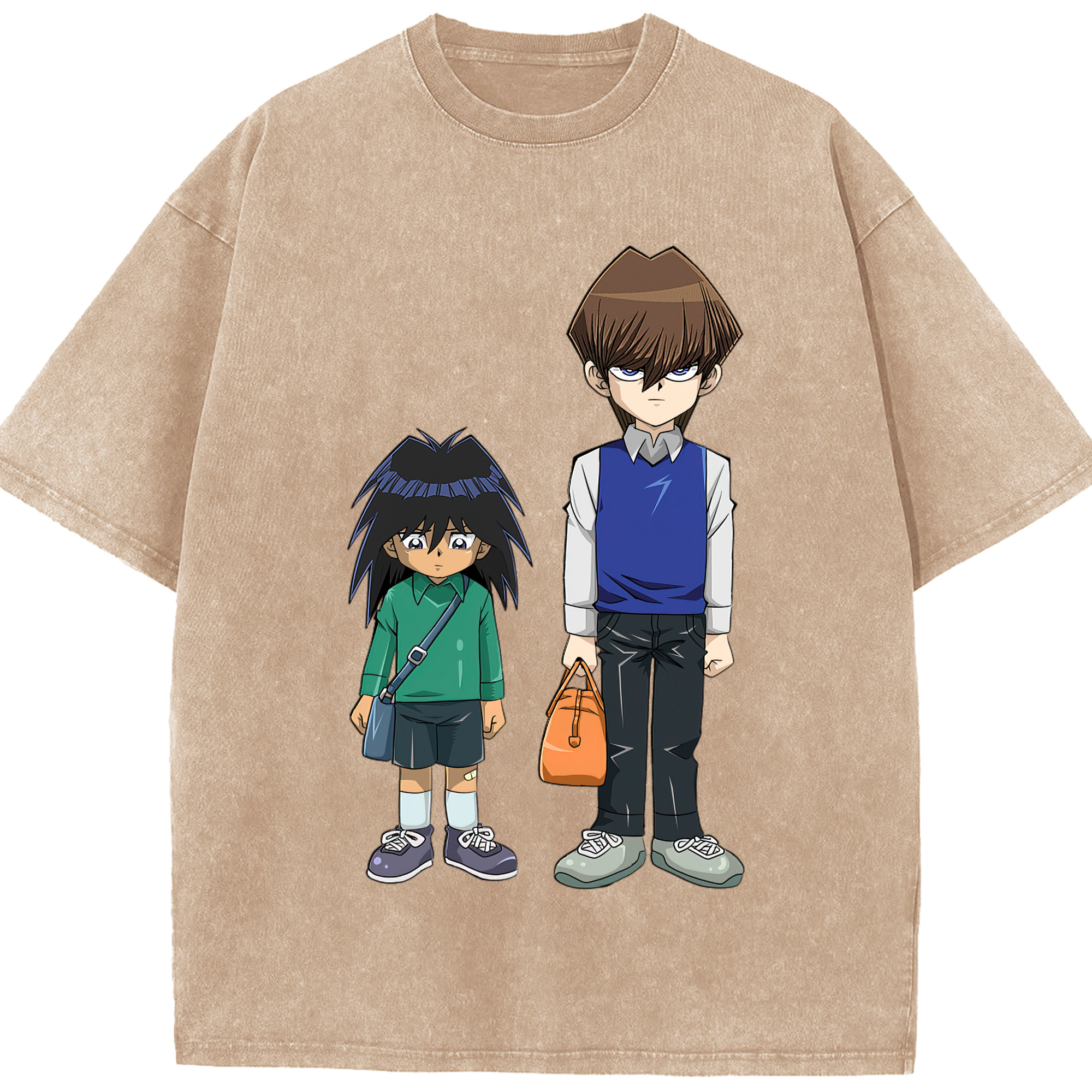 （画像用） 遊☆戯☆王 Yu-Gi-Oh! 綿100% ヴィンテージ風 半袖Tシャツ（フロントプリント）