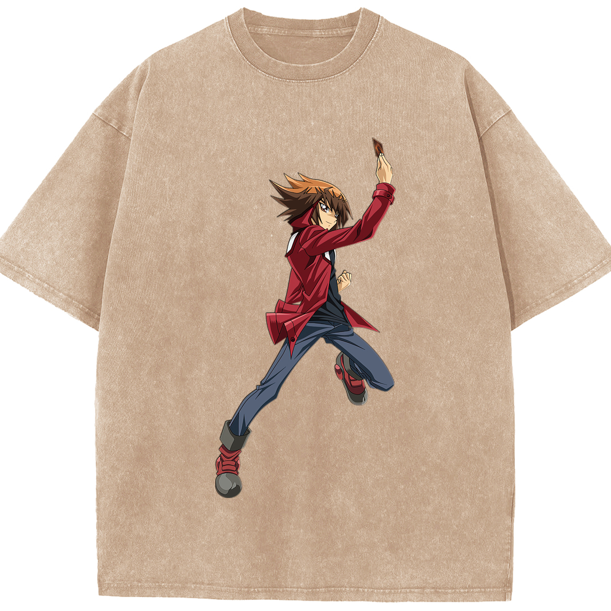 （画像用） 遊☆戯☆王 Yu-Gi-Oh! 綿100% ヴィンテージ風 半袖Tシャツ（フロントプリント）