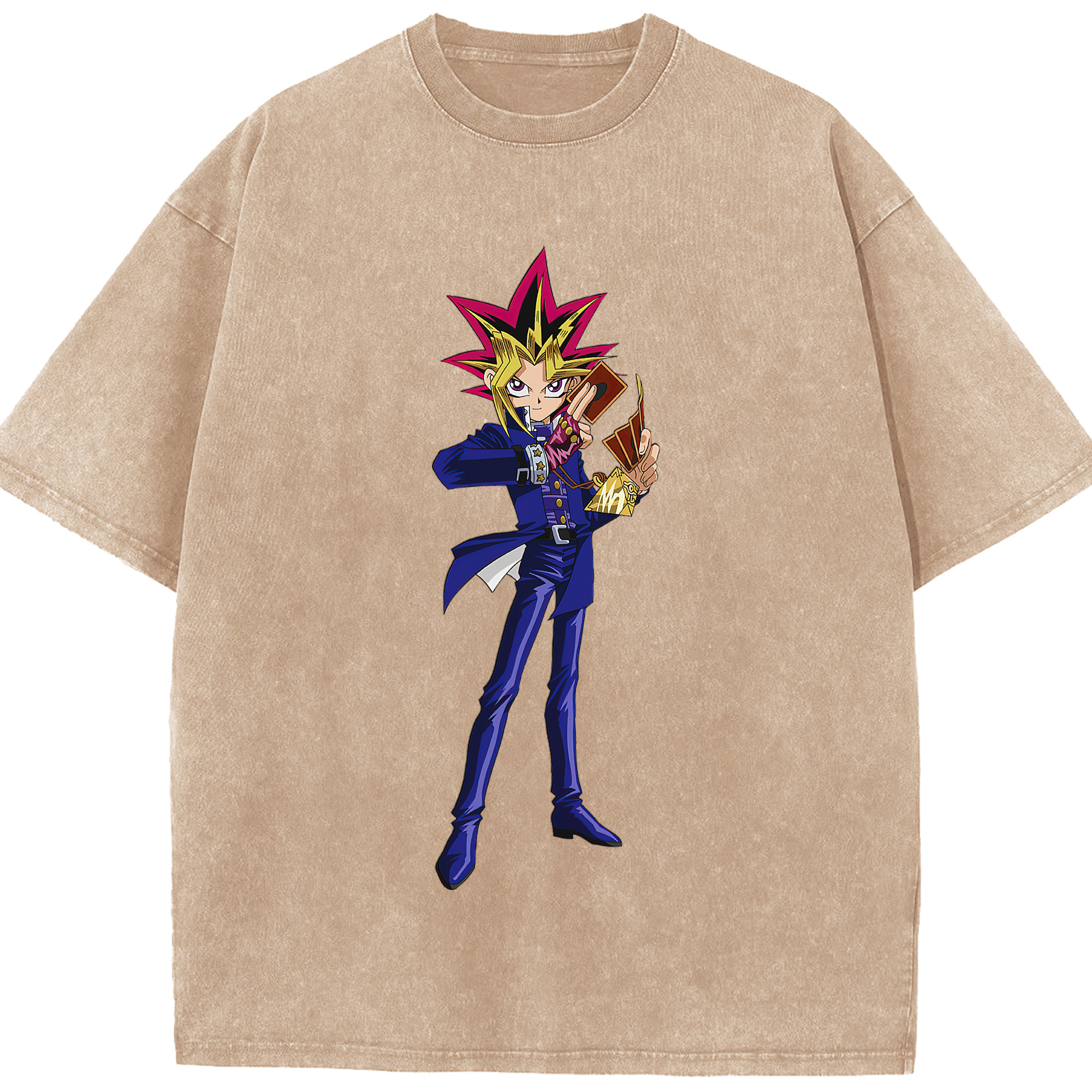 （画像用） 遊☆戯☆王 Yu-Gi-Oh! 綿100% ヴィンテージ風 半袖Tシャツ（フロントプリント）