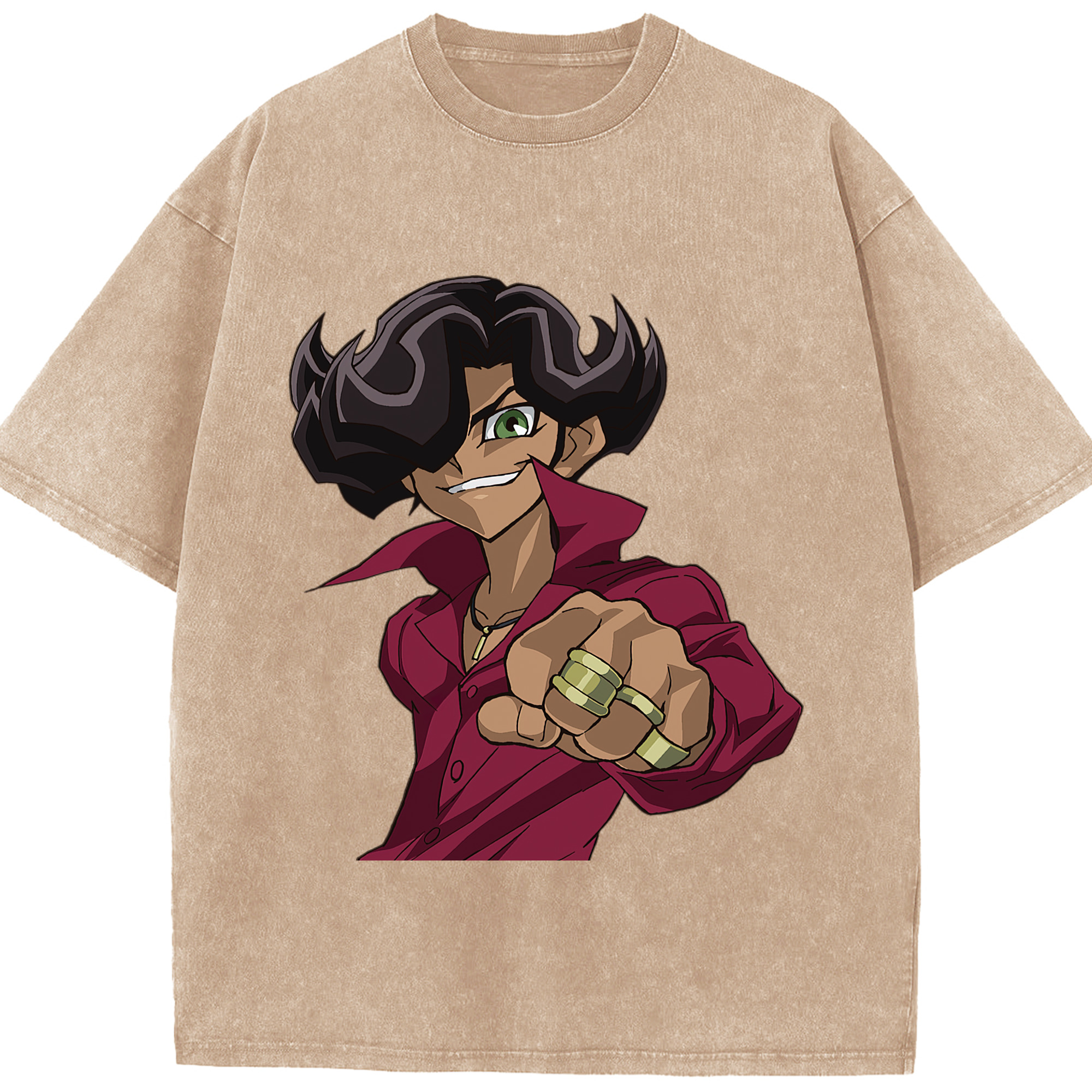 （画像用） 遊☆戯☆王 Yu-Gi-Oh! 綿100% ヴィンテージ風 半袖Tシャツ（フロントプリント）