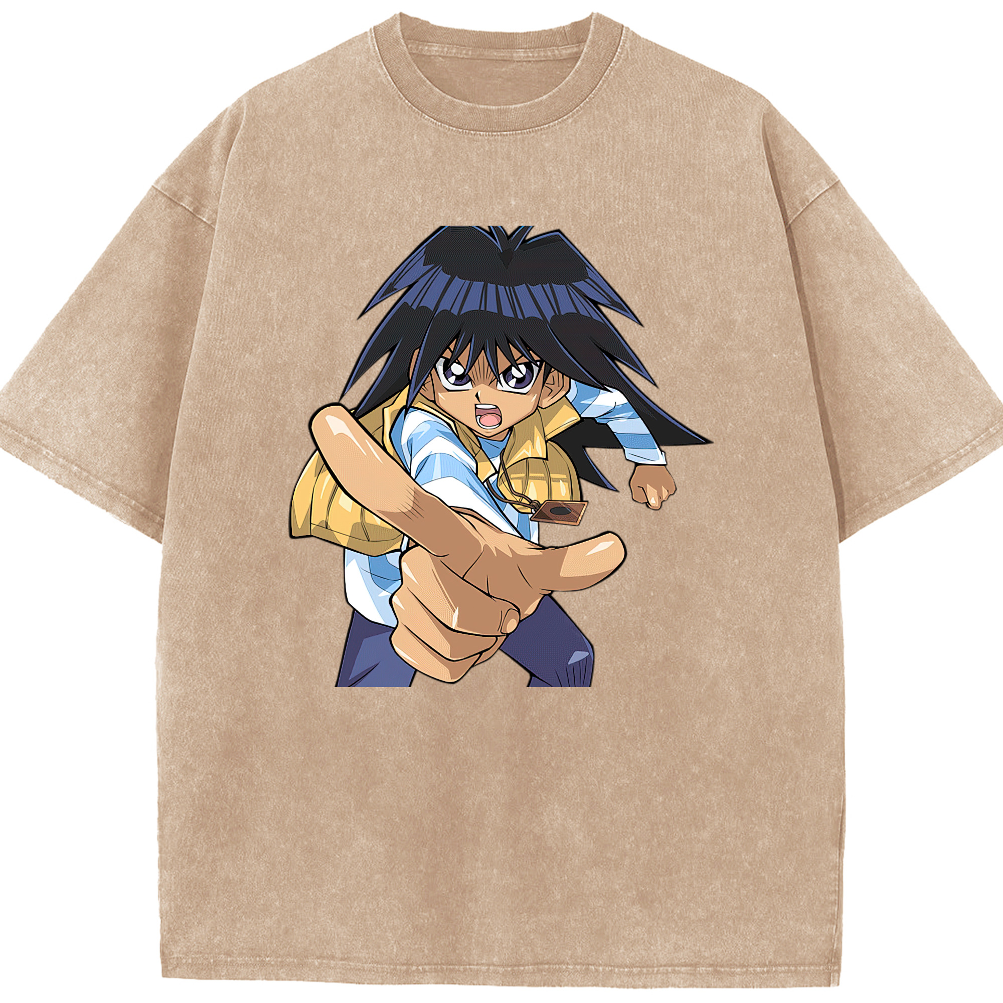 （画像用） 遊☆戯☆王 Yu-Gi-Oh! 綿100% ヴィンテージ風 半袖Tシャツ（フロントプリント）