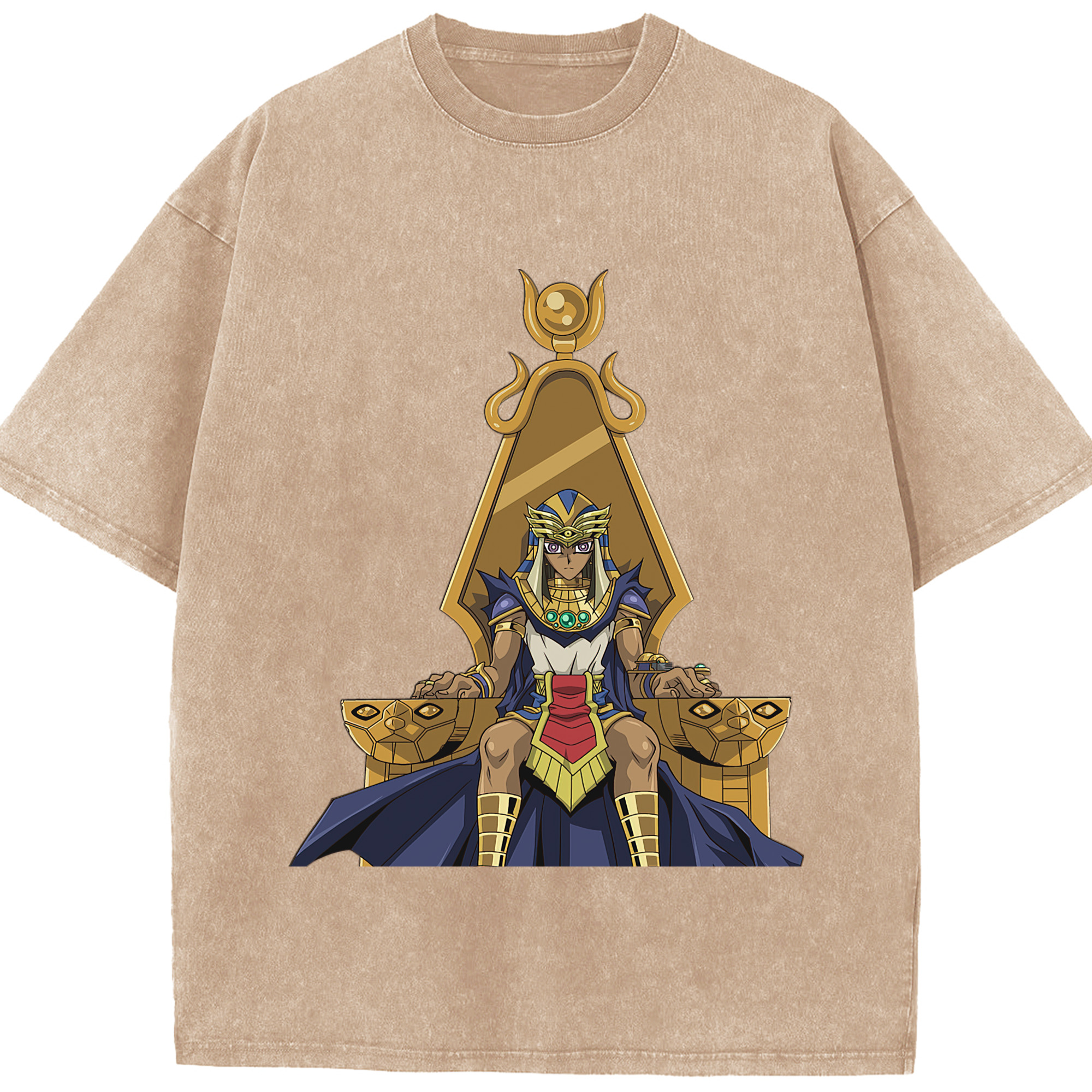 （画像用） 遊☆戯☆王 Yu-Gi-Oh! 綿100% ヴィンテージ風 半袖Tシャツ（フロントプリント）