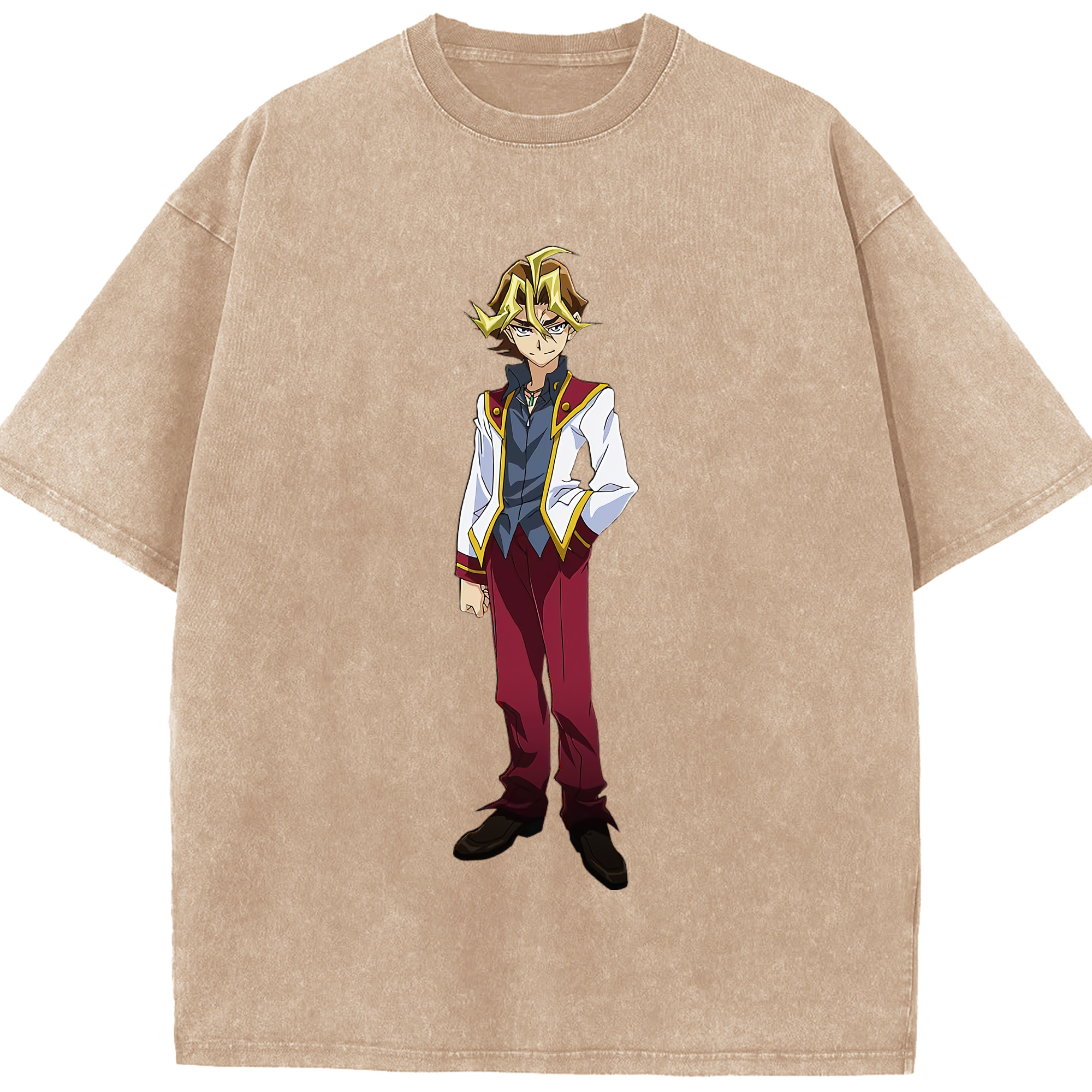 （画像用） 遊☆戯☆王 Yu-Gi-Oh! 綿100% ヴィンテージ風 半袖Tシャツ（フロントプリント）