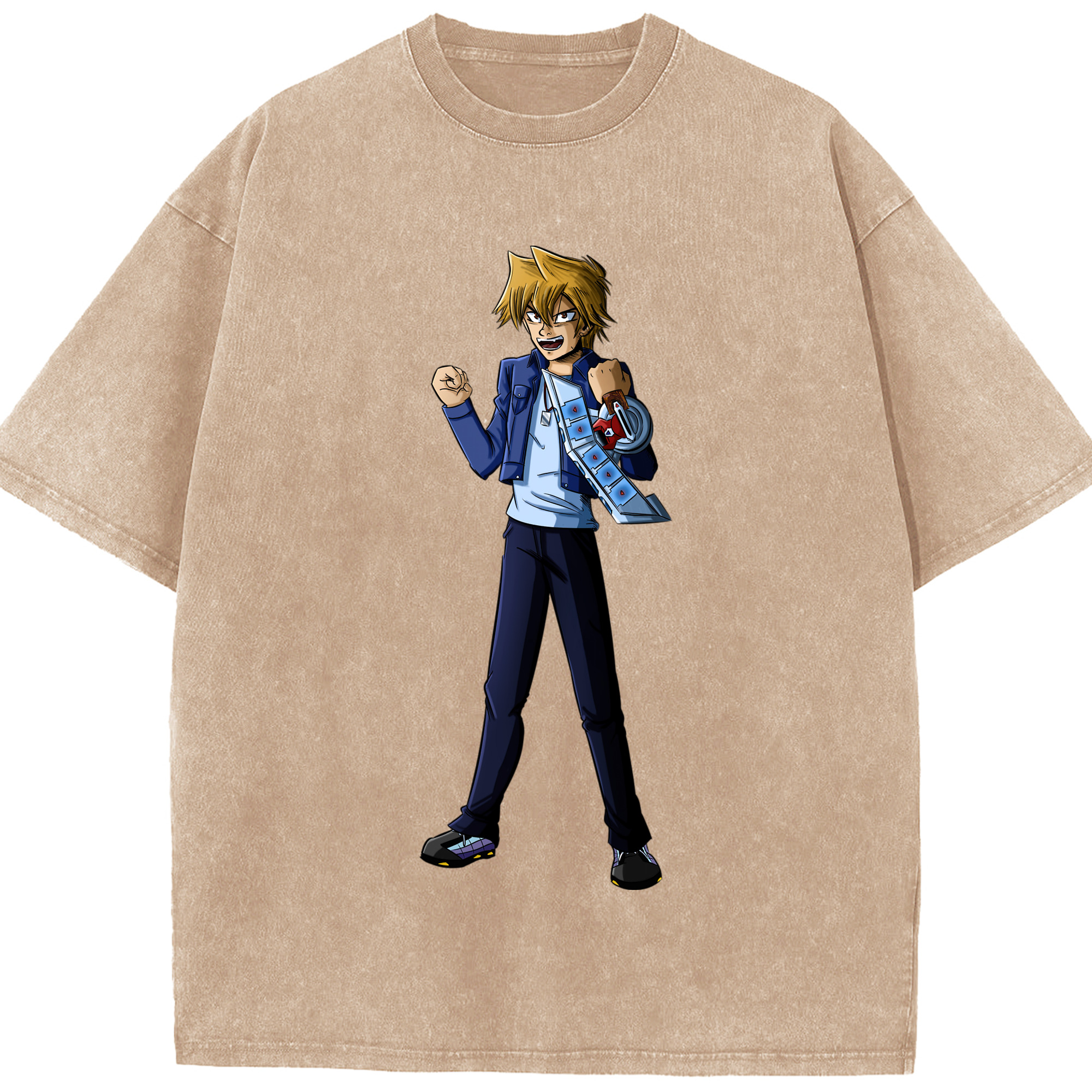 （画像用） 遊☆戯☆王 Yu-Gi-Oh! 綿100% ヴィンテージ風 半袖Tシャツ（フロントプリント）