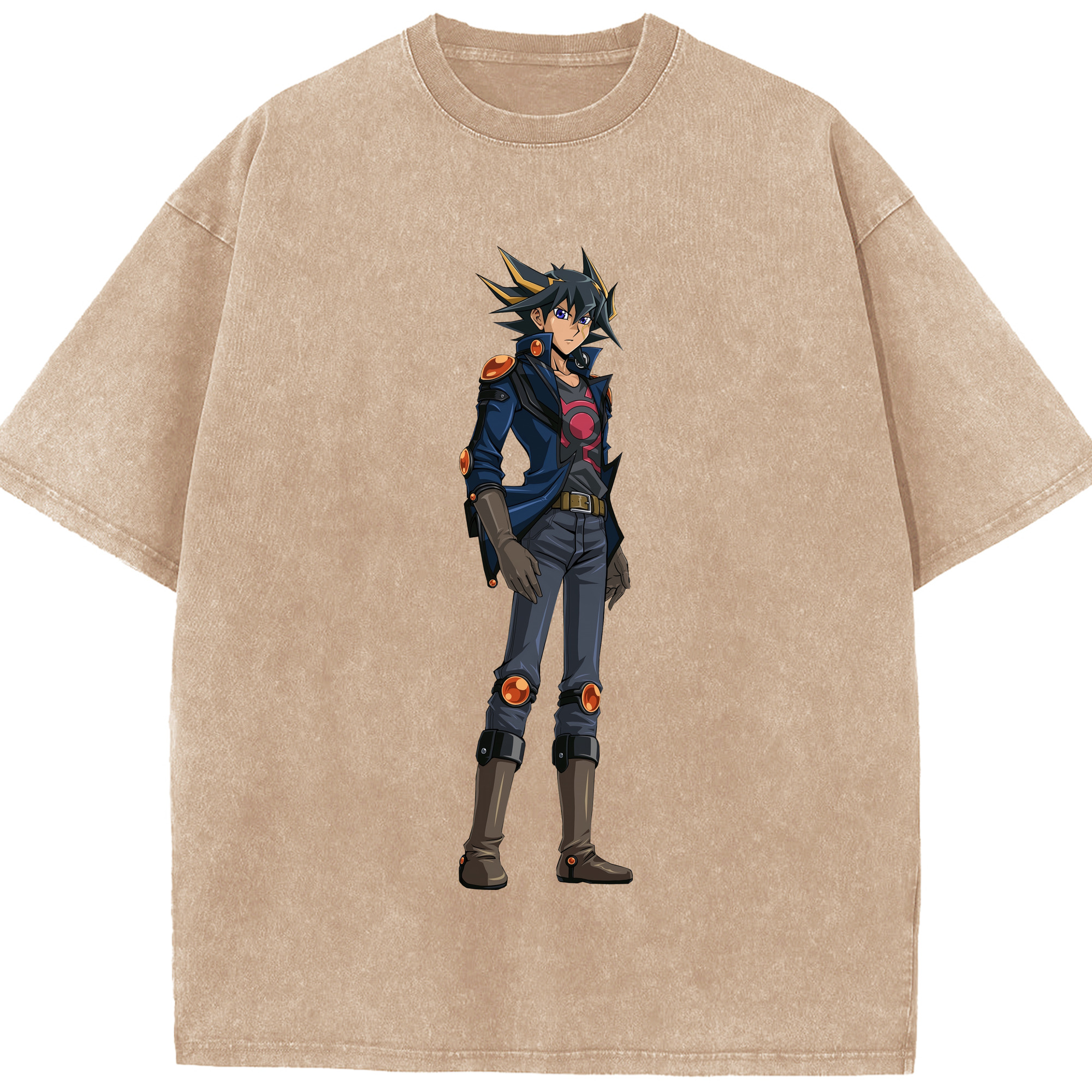 （画像用） 遊☆戯☆王 Yu-Gi-Oh! 綿100% ヴィンテージ風 半袖Tシャツ（フロントプリント）