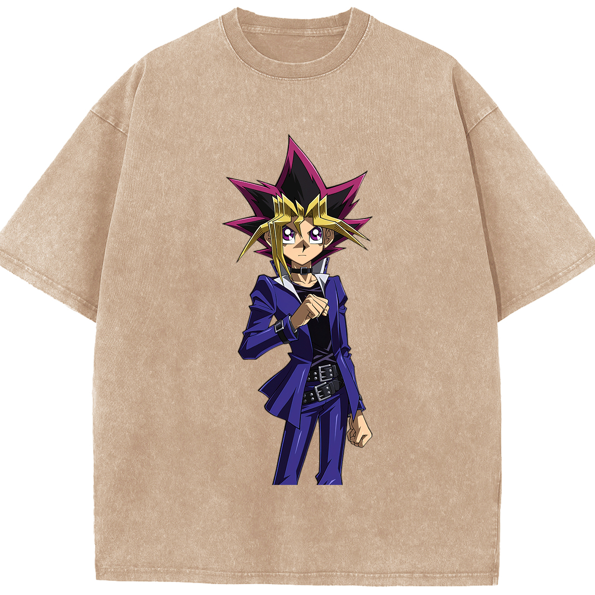 （画像用） 遊☆戯☆王 Yu-Gi-Oh! 綿100% ヴィンテージ風 半袖Tシャツ（フロントプリント）