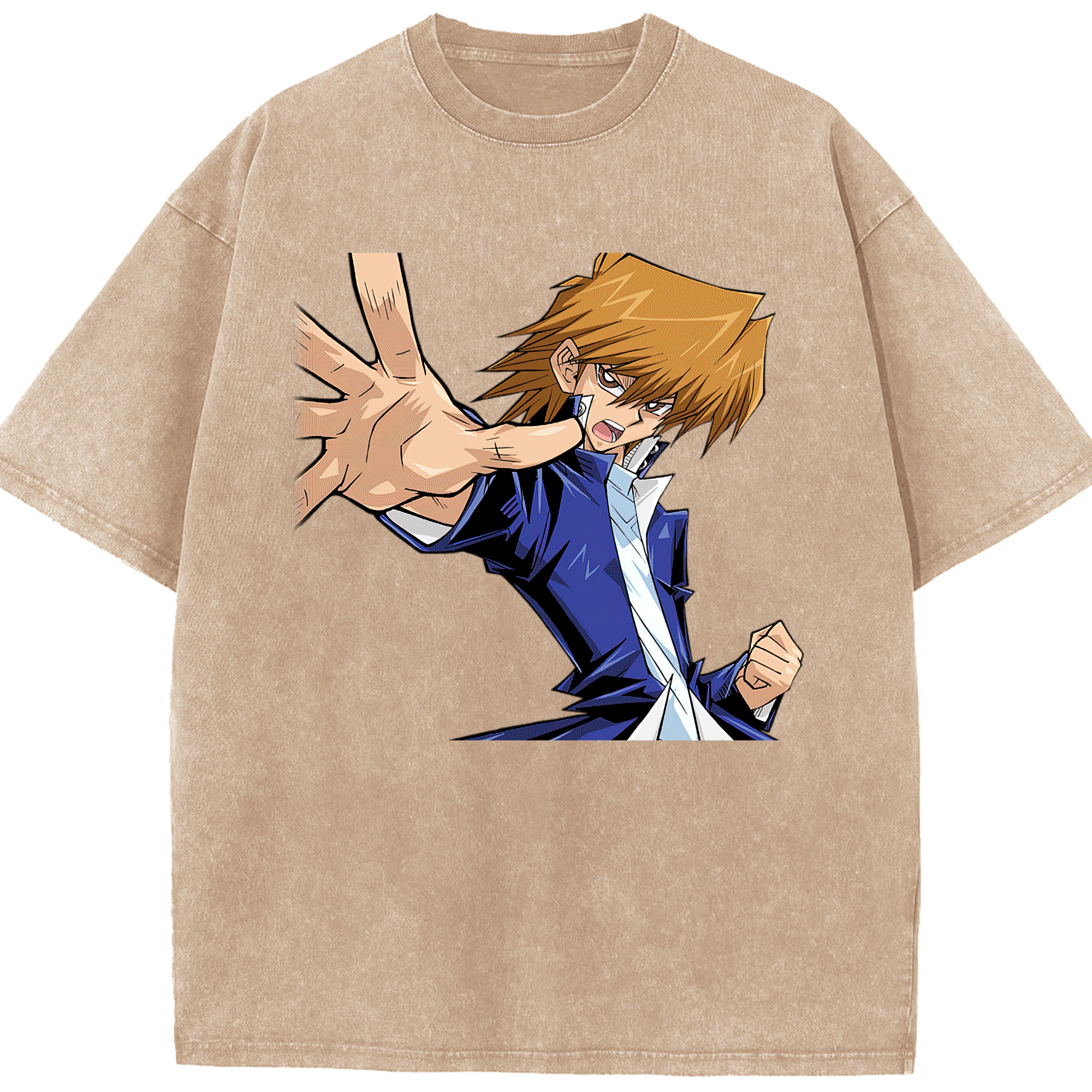 （画像用） 遊☆戯☆王 Yu-Gi-Oh! 綿100% ヴィンテージ風 半袖Tシャツ（フロントプリント）