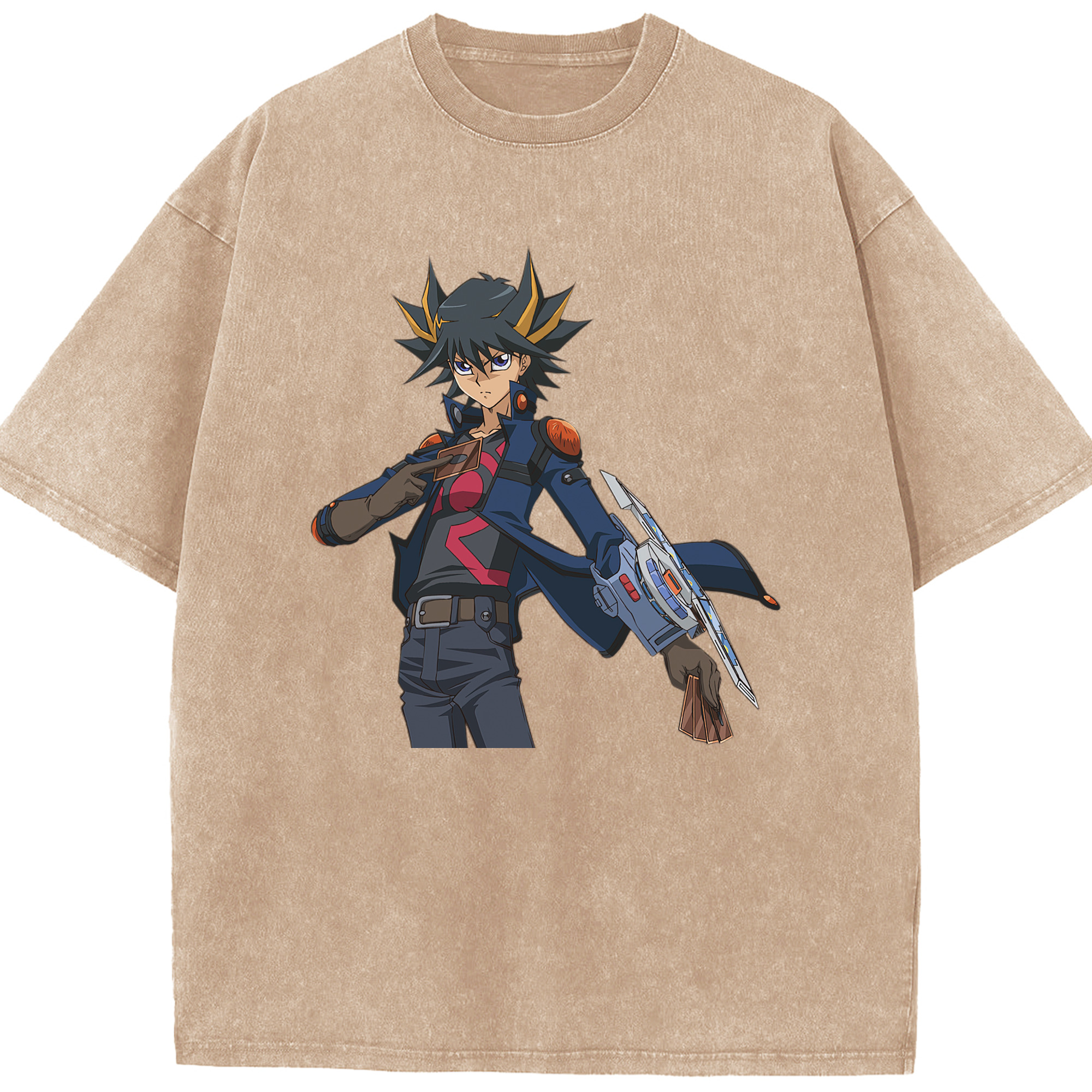 （画像用） 遊☆戯☆王 Yu-Gi-Oh! 綿100% ヴィンテージ風 半袖Tシャツ（フロントプリント）