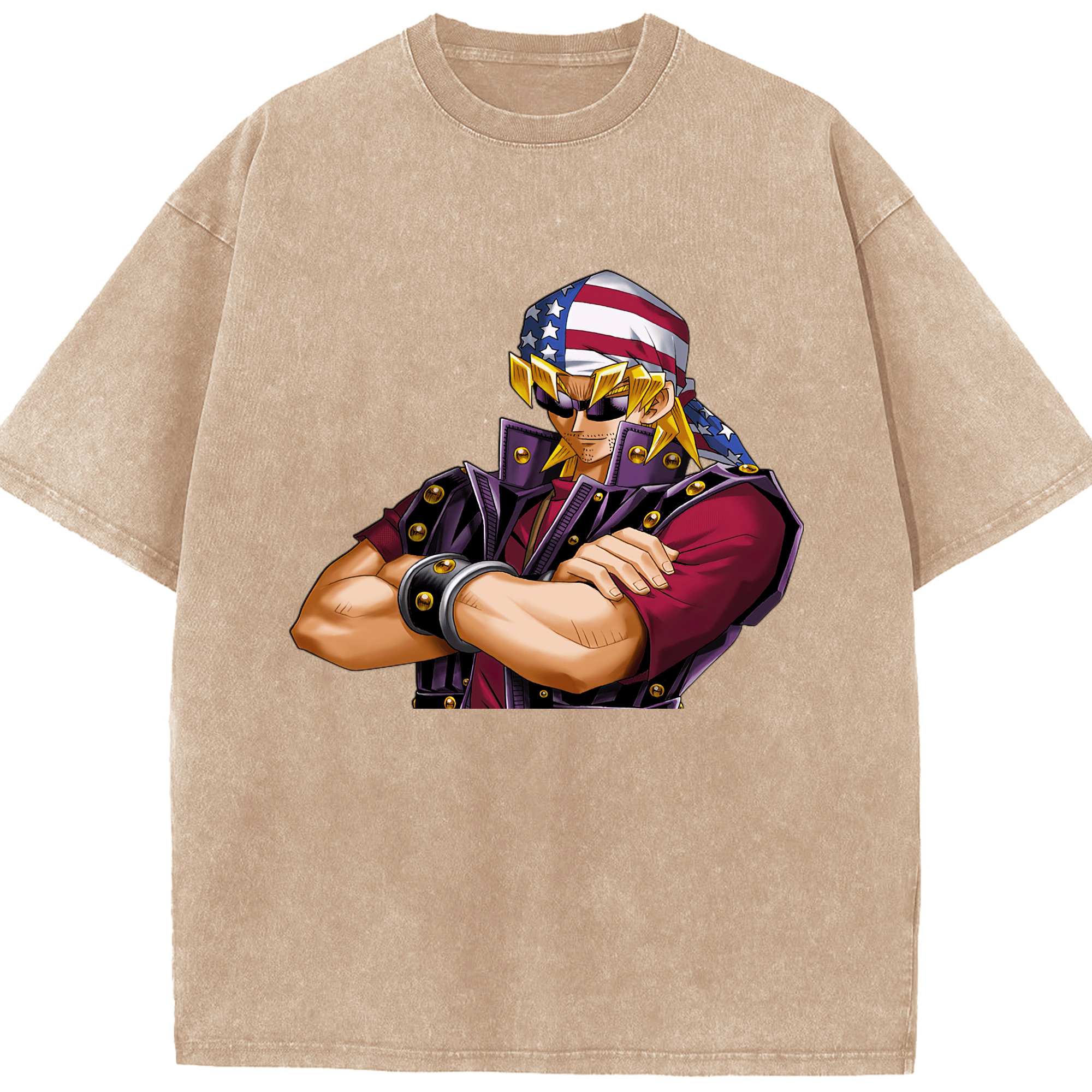 （画像用） 遊☆戯☆王 Yu-Gi-Oh! 綿100% ヴィンテージ風 半袖Tシャツ（フロントプリント）