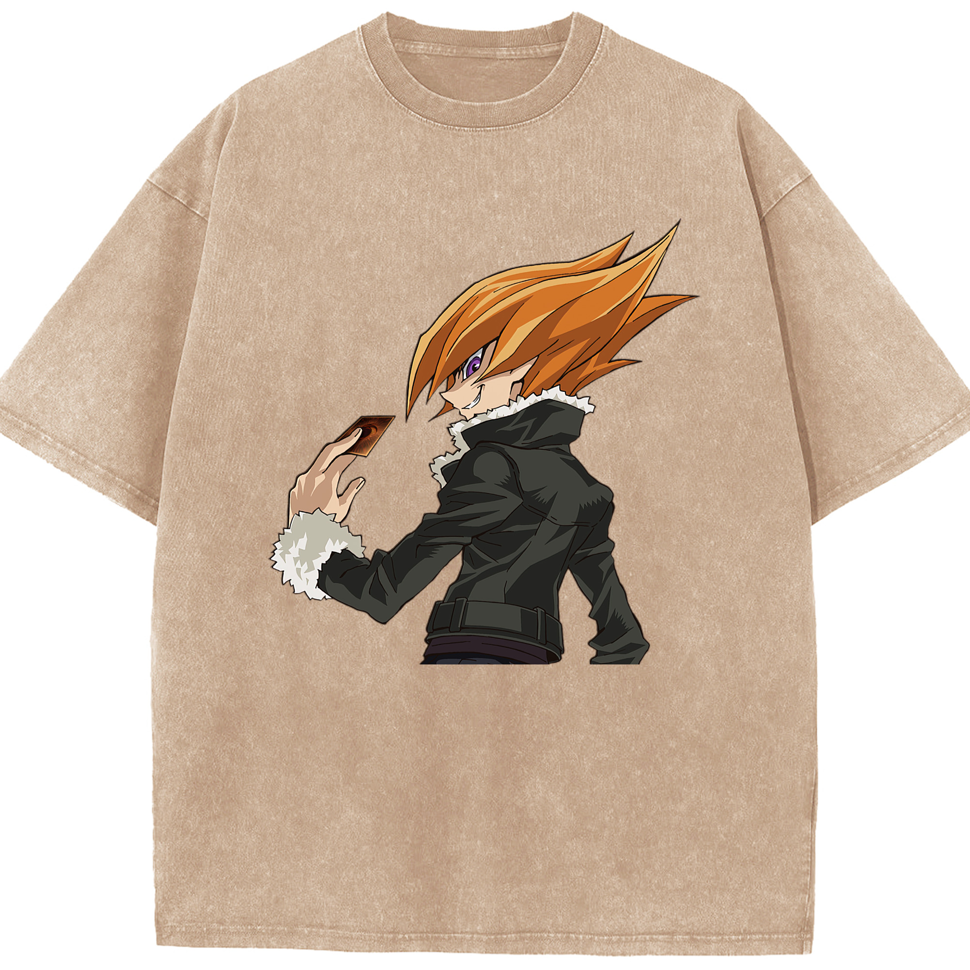 （画像用） 遊☆戯☆王 Yu-Gi-Oh! 綿100% ヴィンテージ風 半袖Tシャツ（フロントプリント）