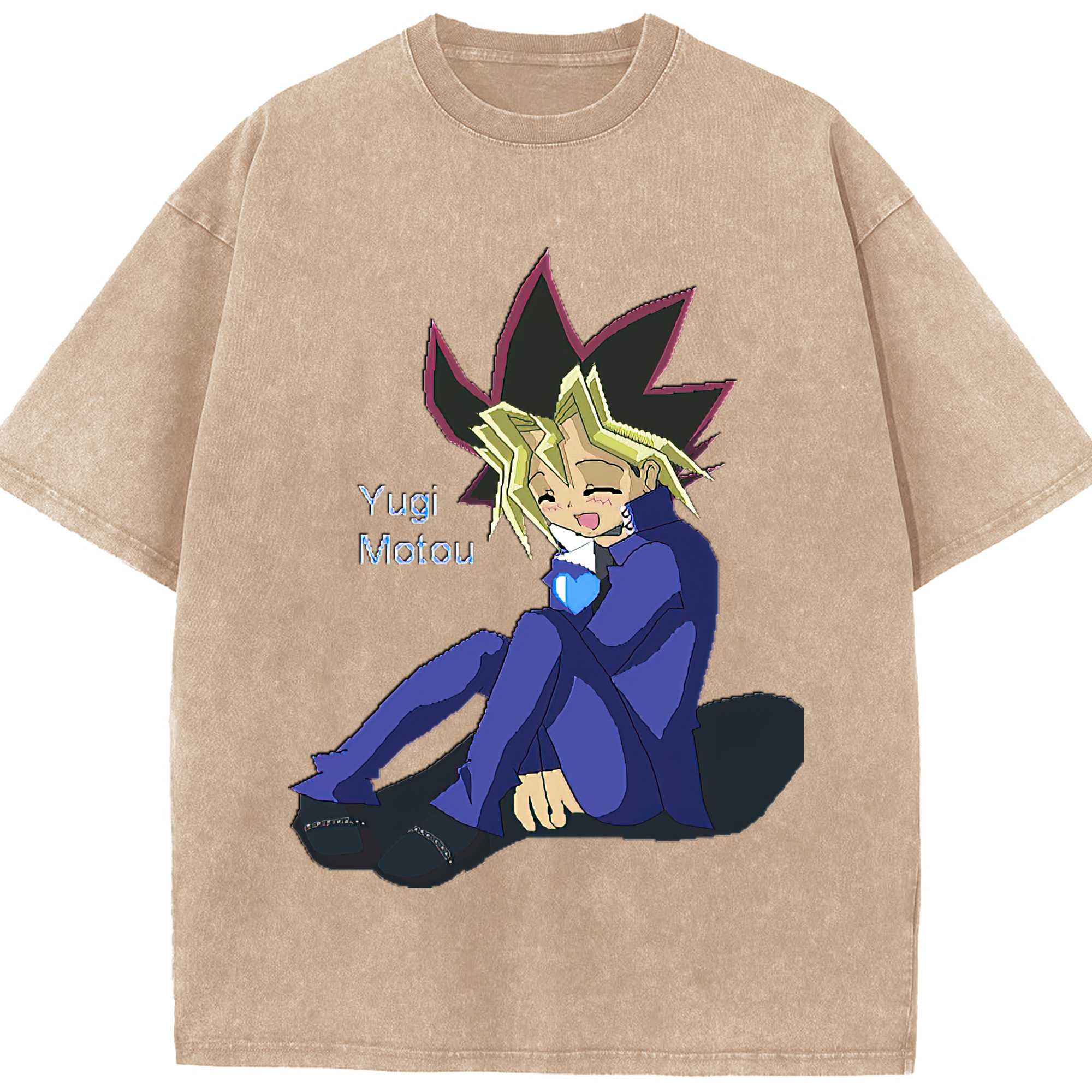 （画像用） 遊☆戯☆王 Yu-Gi-Oh! 綿100% ヴィンテージ風 半袖Tシャツ（フロントプリント）