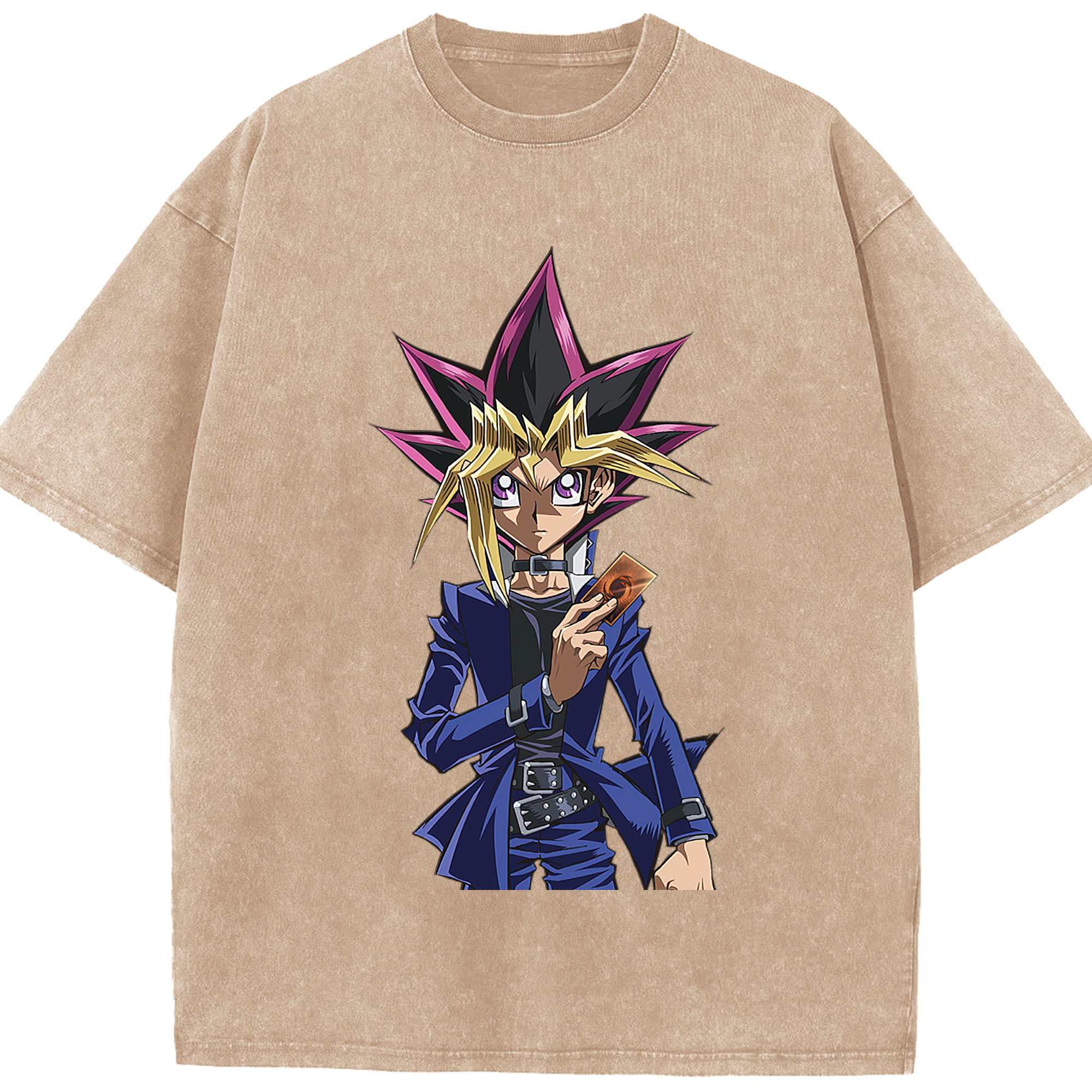 （画像用） 遊☆戯☆王 Yu-Gi-Oh! 綿100% ヴィンテージ風 半袖Tシャツ（フロントプリント）