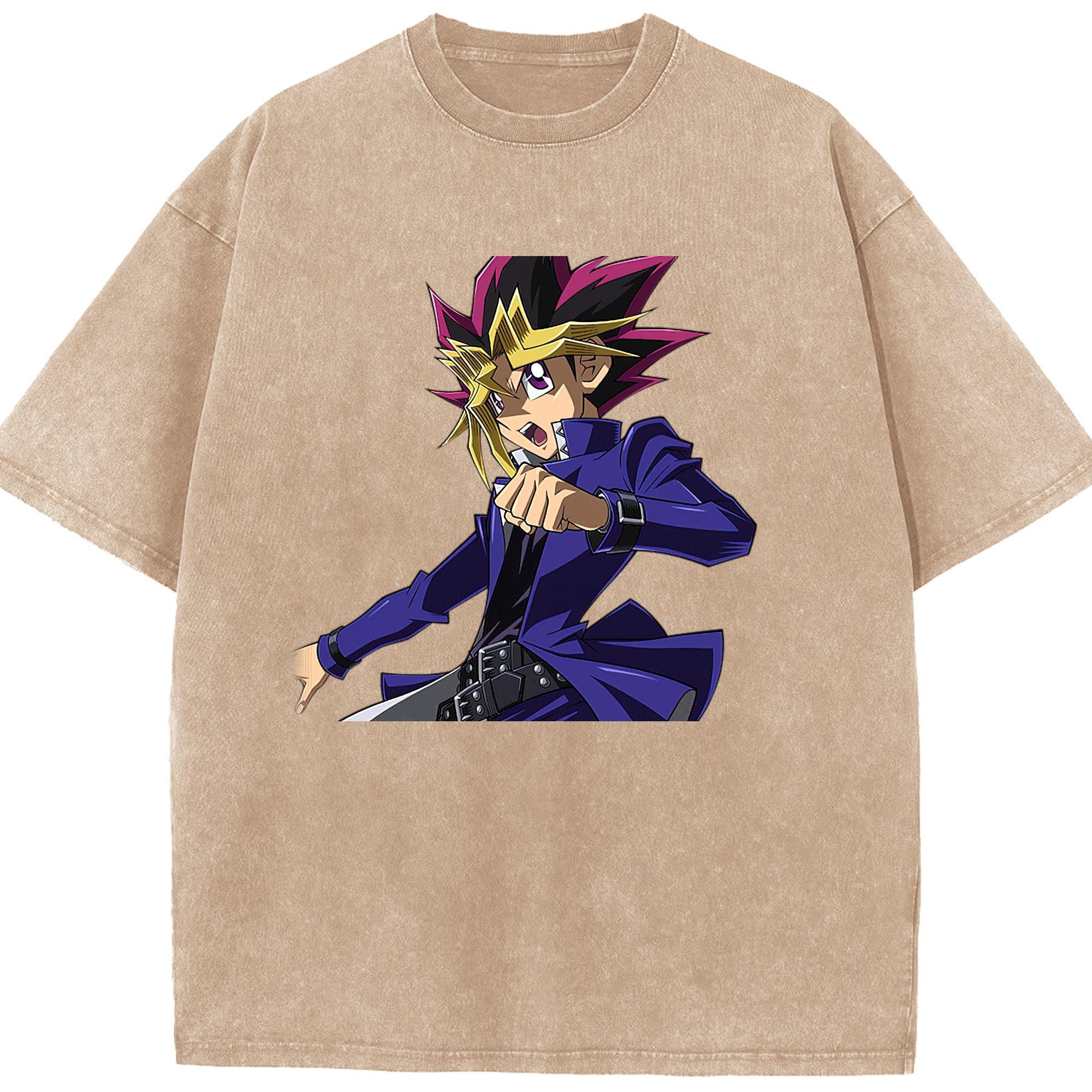 （画像用） 遊☆戯☆王 Yu-Gi-Oh! 綿100% ヴィンテージ風 半袖Tシャツ（フロントプリント）