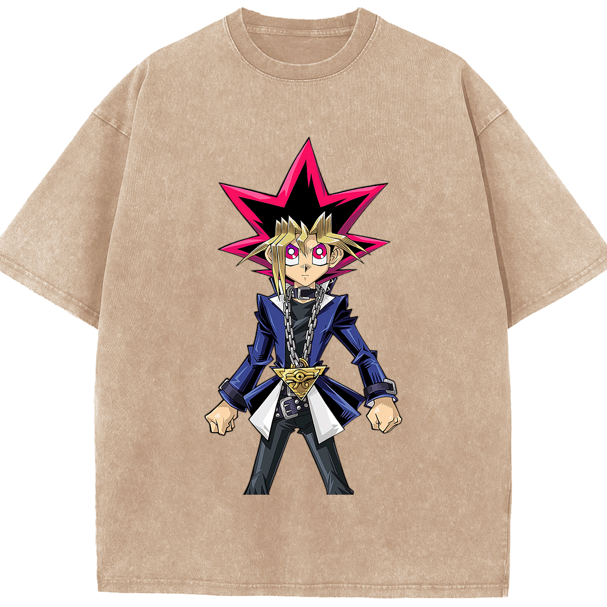 （画像用） 遊☆戯☆王 Yu-Gi-Oh! 綿100% ヴィンテージ風 半袖Tシャツ（フロントプリント）