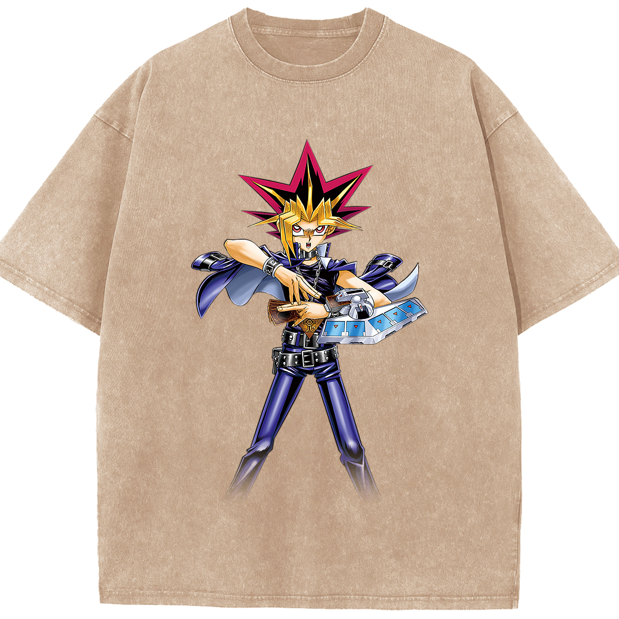 （画像用） 遊☆戯☆王 Yu-Gi-Oh! 綿100% ヴィンテージ風 半袖Tシャツ（フロントプリント）