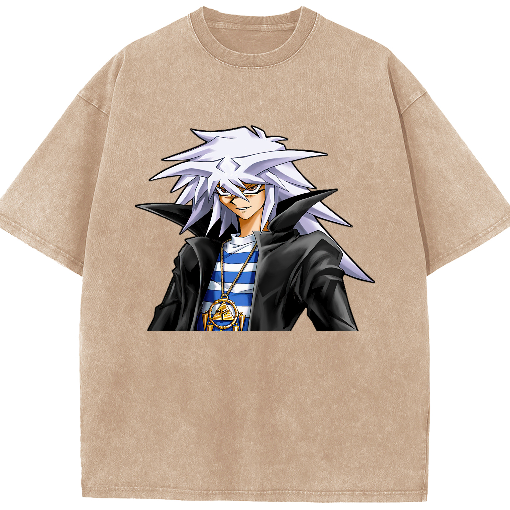 （画像用） 遊☆戯☆王 Yu-Gi-Oh! 綿100% ヴィンテージ風 半袖Tシャツ（フロントプリント）