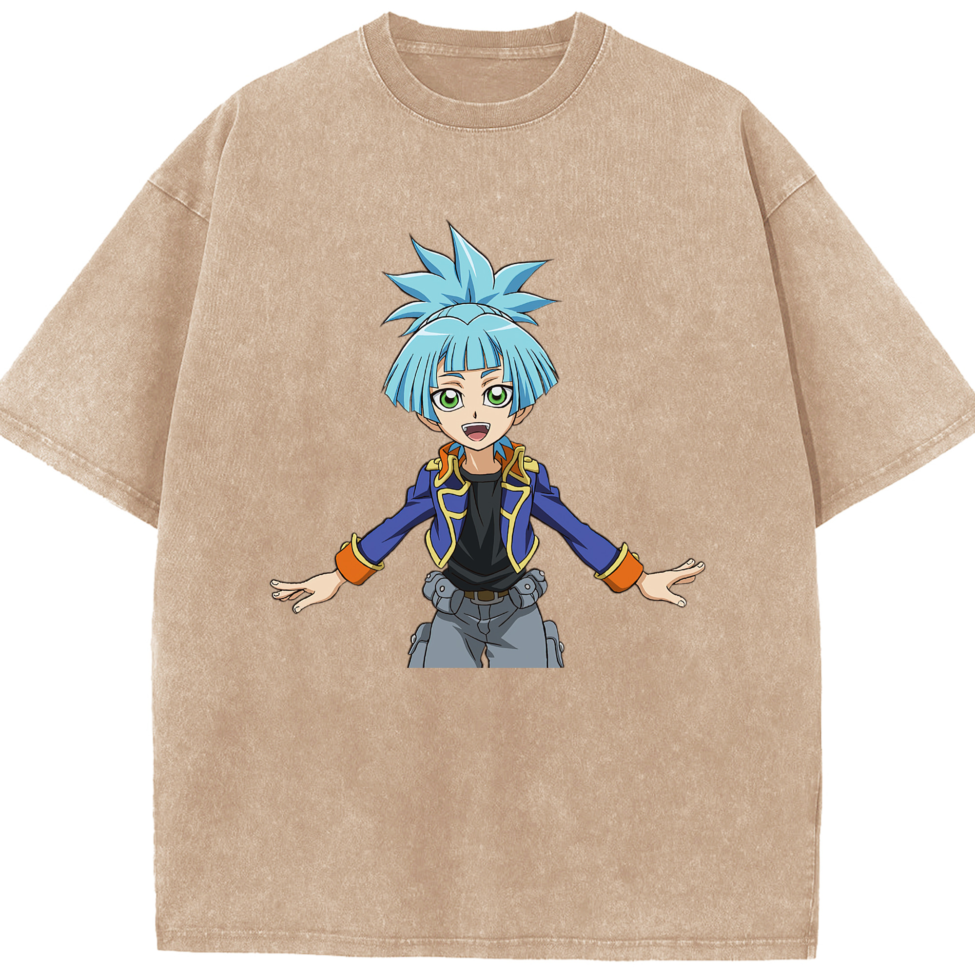 （画像用） 遊☆戯☆王 Yu-Gi-Oh! 綿100% ヴィンテージ風 半袖Tシャツ（フロントプリント）