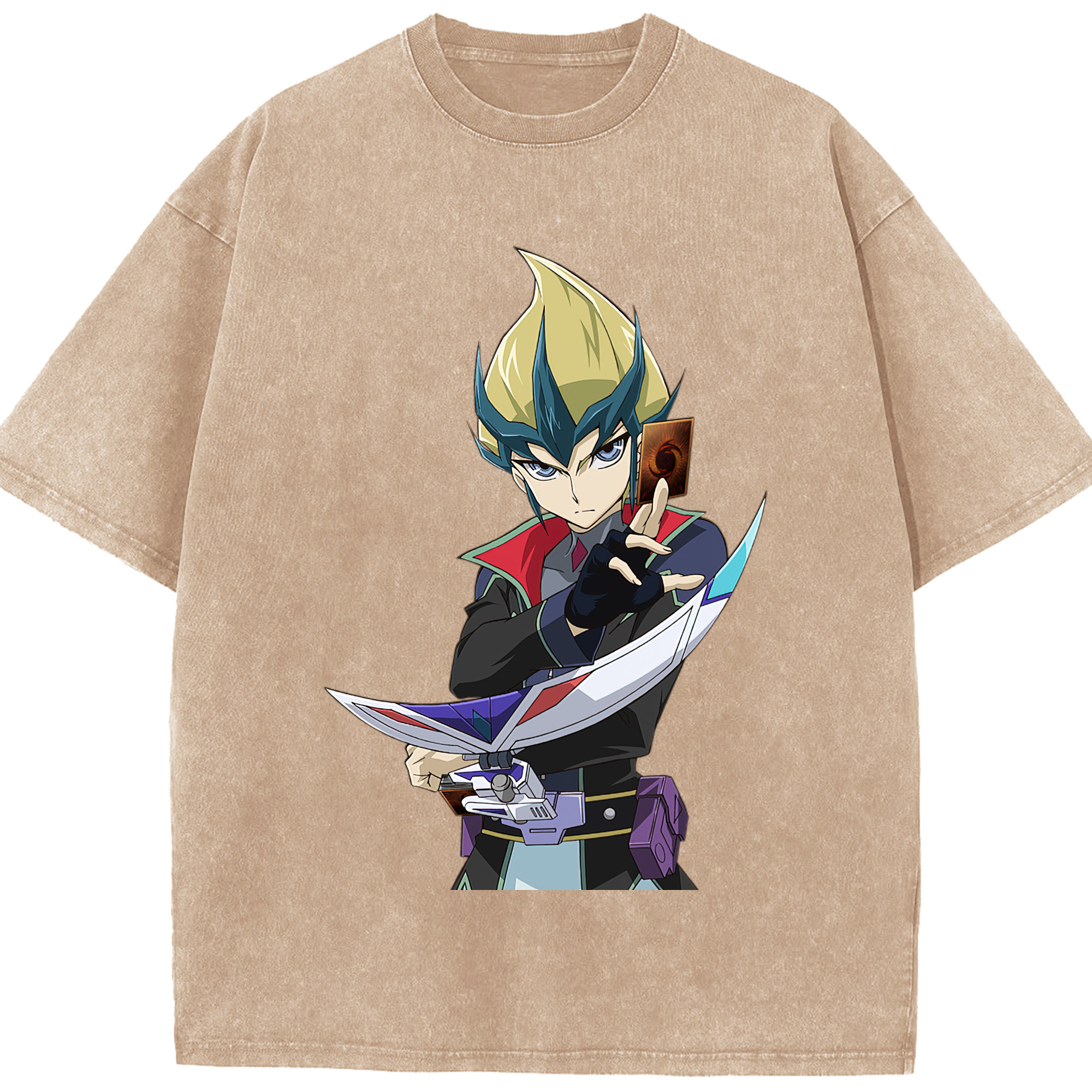 （画像用） 遊☆戯☆王 Yu-Gi-Oh! 綿100% ヴィンテージ風 半袖Tシャツ（フロントプリント）