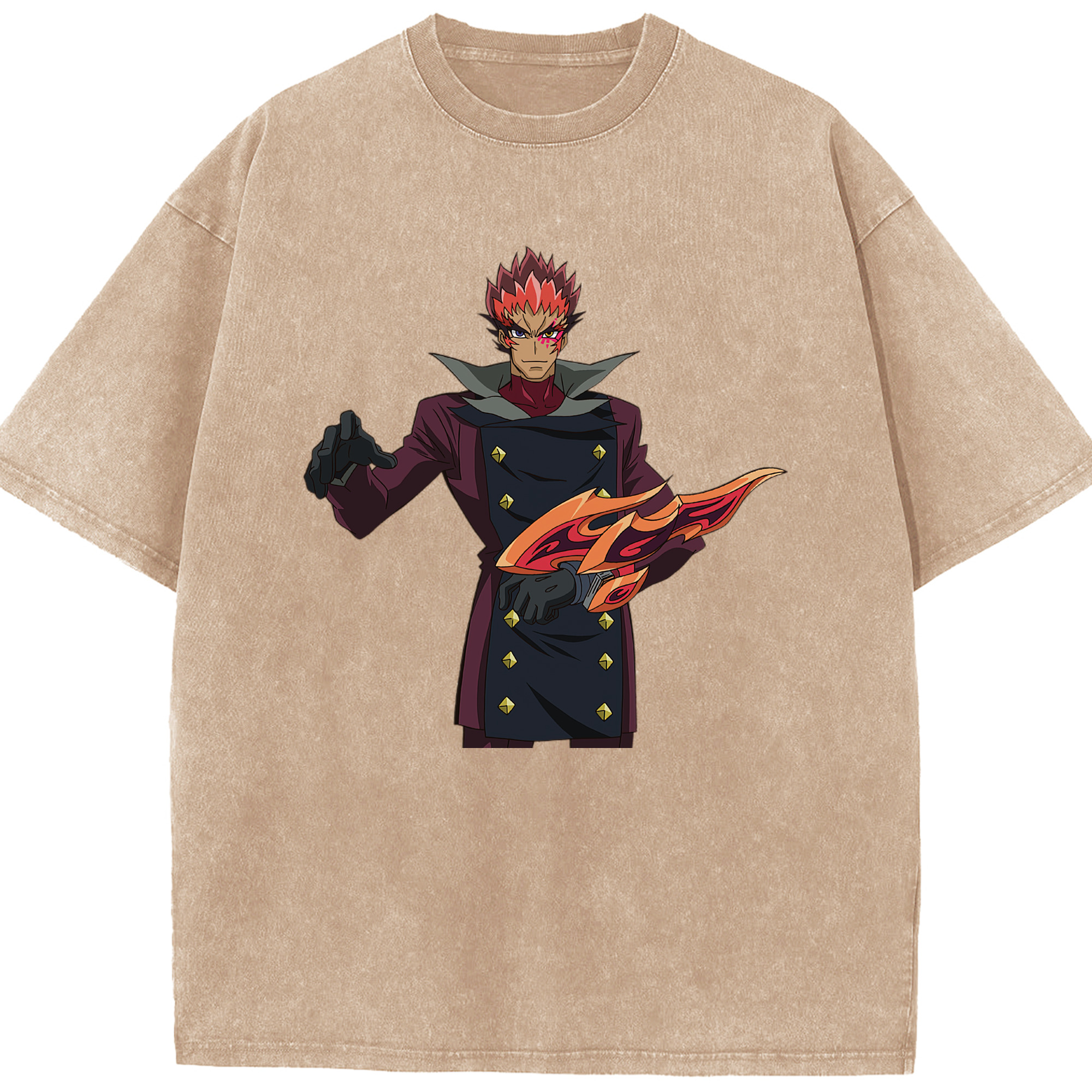 （画像用） 遊☆戯☆王 Yu-Gi-Oh! 綿100% ヴィンテージ風 半袖Tシャツ（フロントプリント）