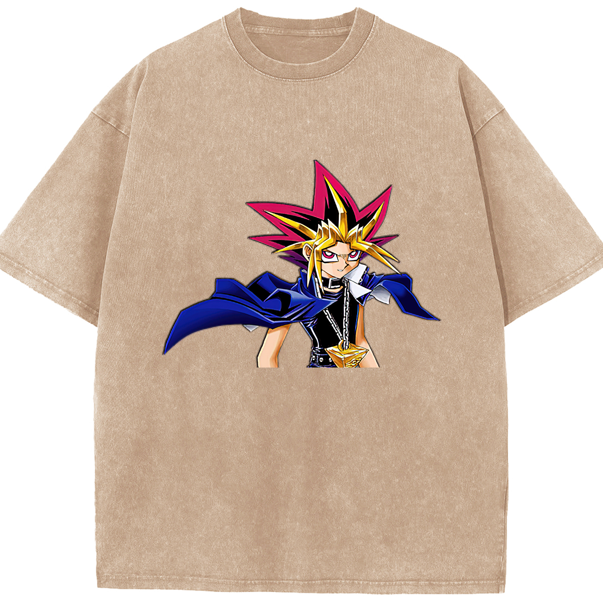 （画像用） 遊☆戯☆王 Yu-Gi-Oh! 綿100% ヴィンテージ風 半袖Tシャツ（フロントプリント）