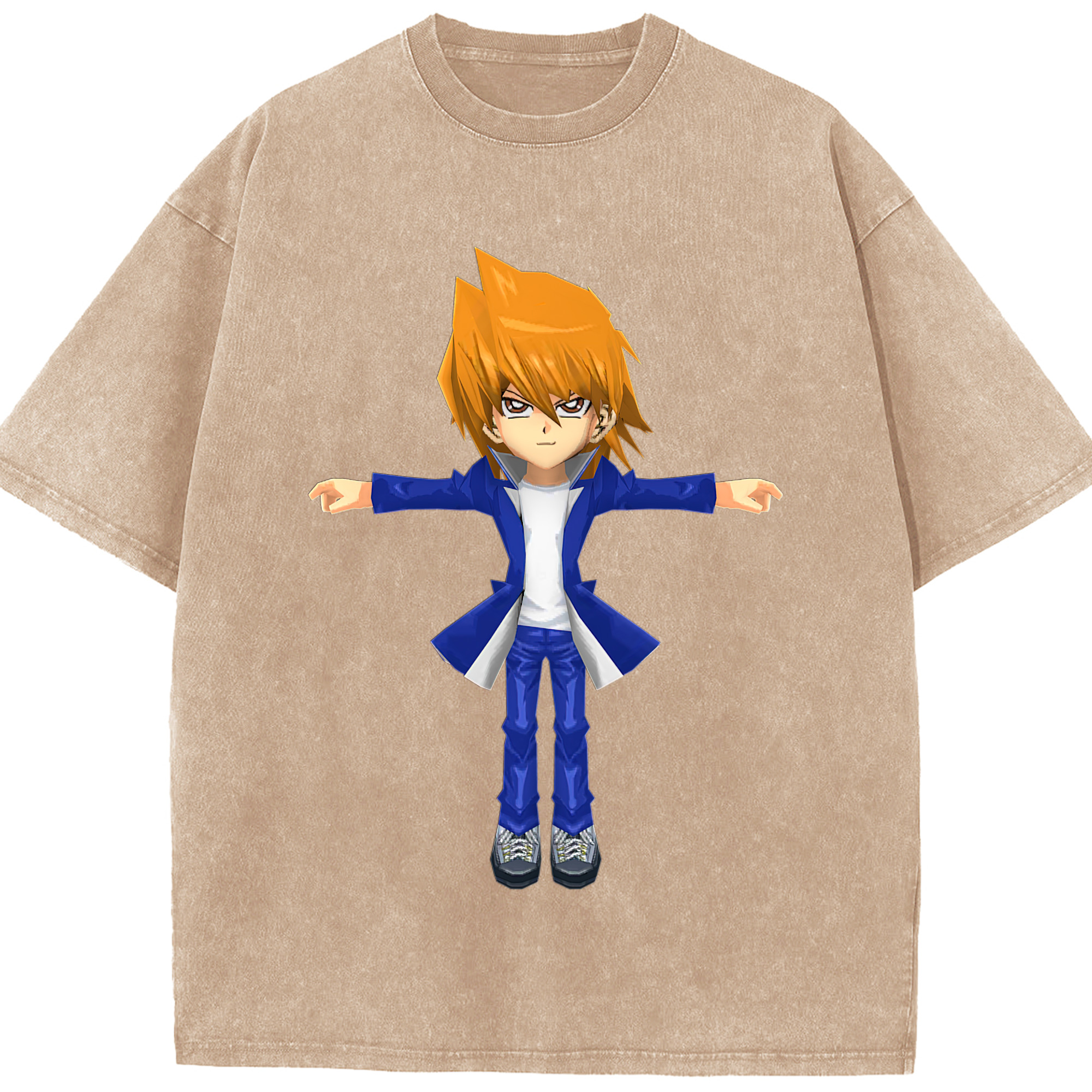 （画像用） 遊☆戯☆王 Yu-Gi-Oh! 綿100% ヴィンテージ風 半袖Tシャツ（フロントプリント）