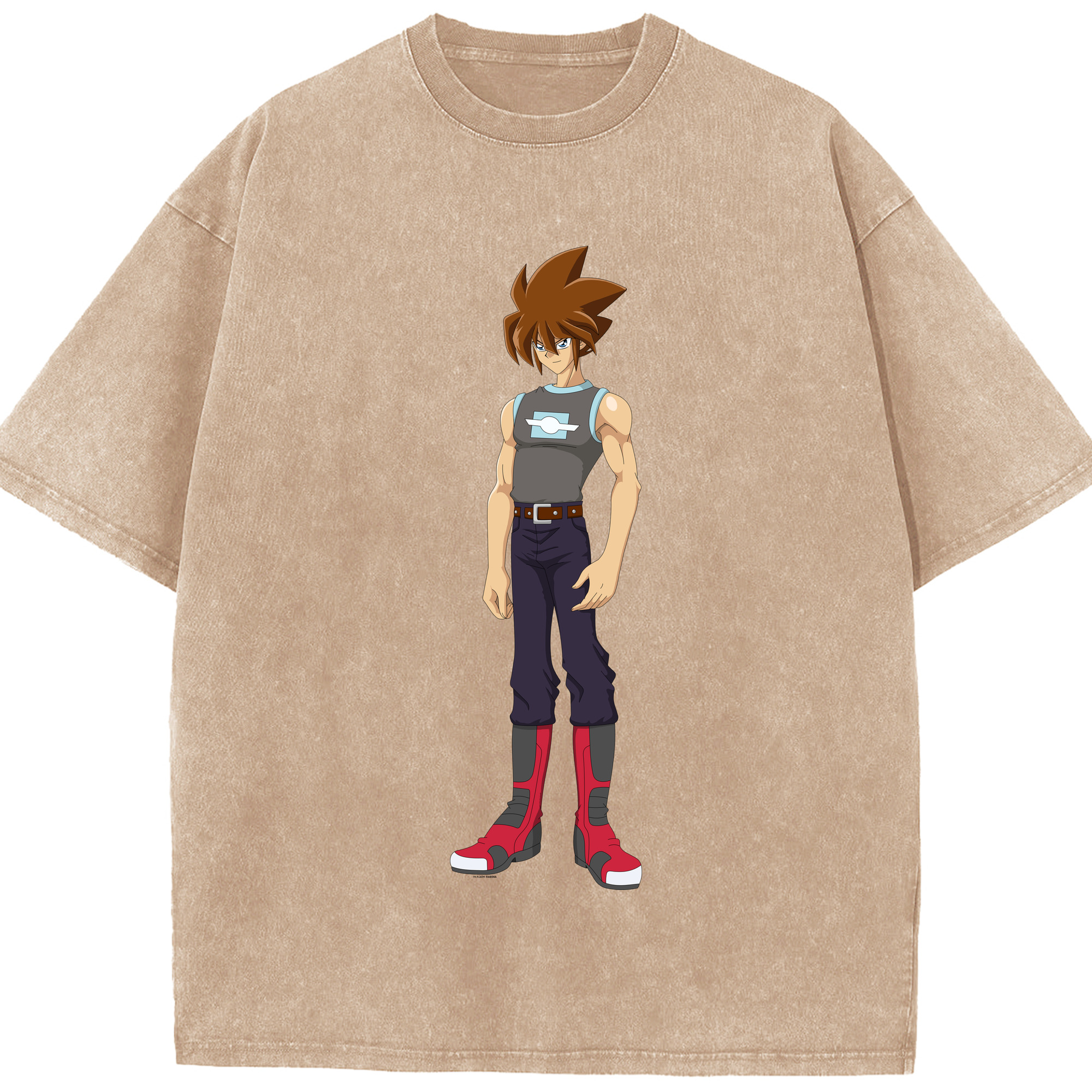 （画像用） 遊☆戯☆王 Yu-Gi-Oh! 綿100% ヴィンテージ風 半袖Tシャツ（フロントプリント）