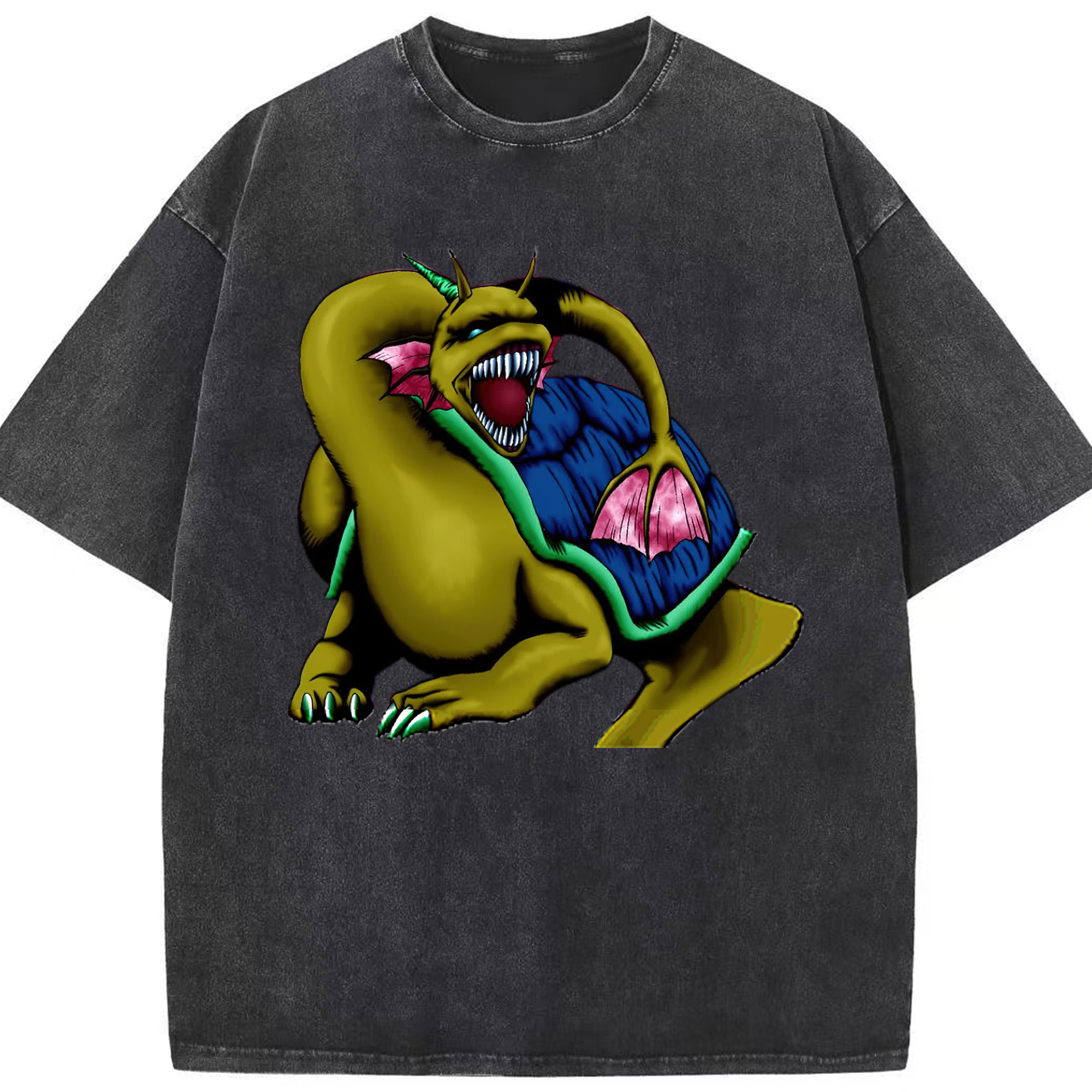 （画像用） 遊☆戯☆王 Yu-Gi-Oh! 綿100% ヴィンテージ風 半袖Tシャツ（フロントプリント）