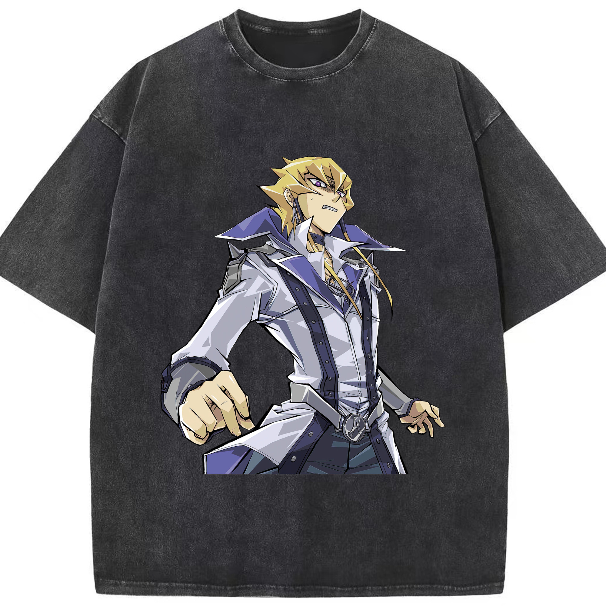 （画像用） 遊☆戯☆王 Yu-Gi-Oh! 綿100% ヴィンテージ風 半袖Tシャツ（フロントプリント）