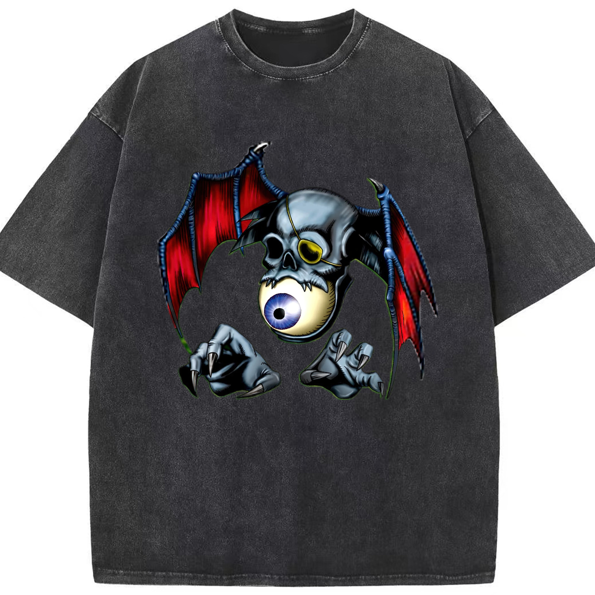 （画像用） 遊☆戯☆王 Yu-Gi-Oh! 綿100% ヴィンテージ風 半袖Tシャツ（フロントプリント）