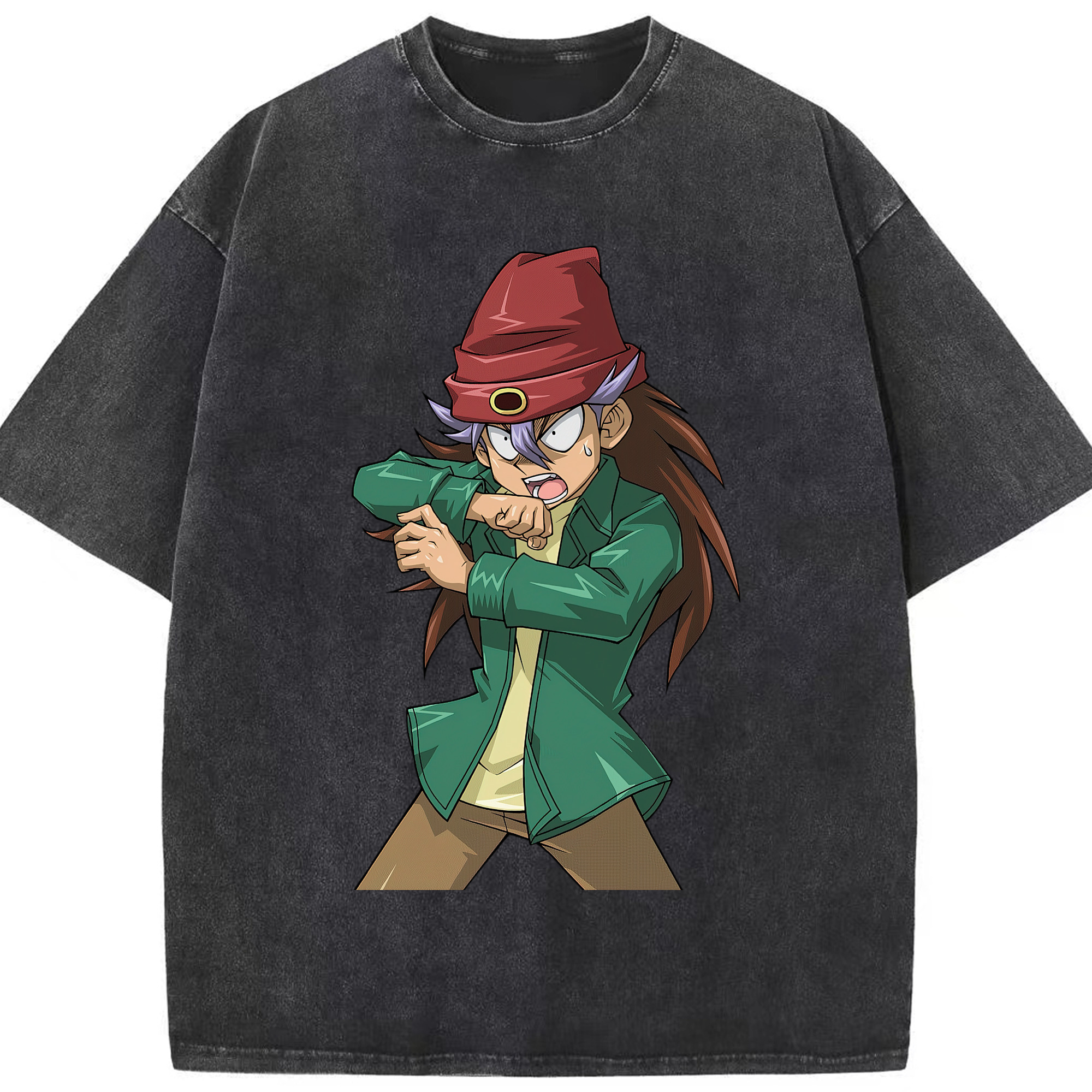 （画像用） 遊☆戯☆王 Yu-Gi-Oh! 綿100% ヴィンテージ風 半袖Tシャツ（フロントプリント）