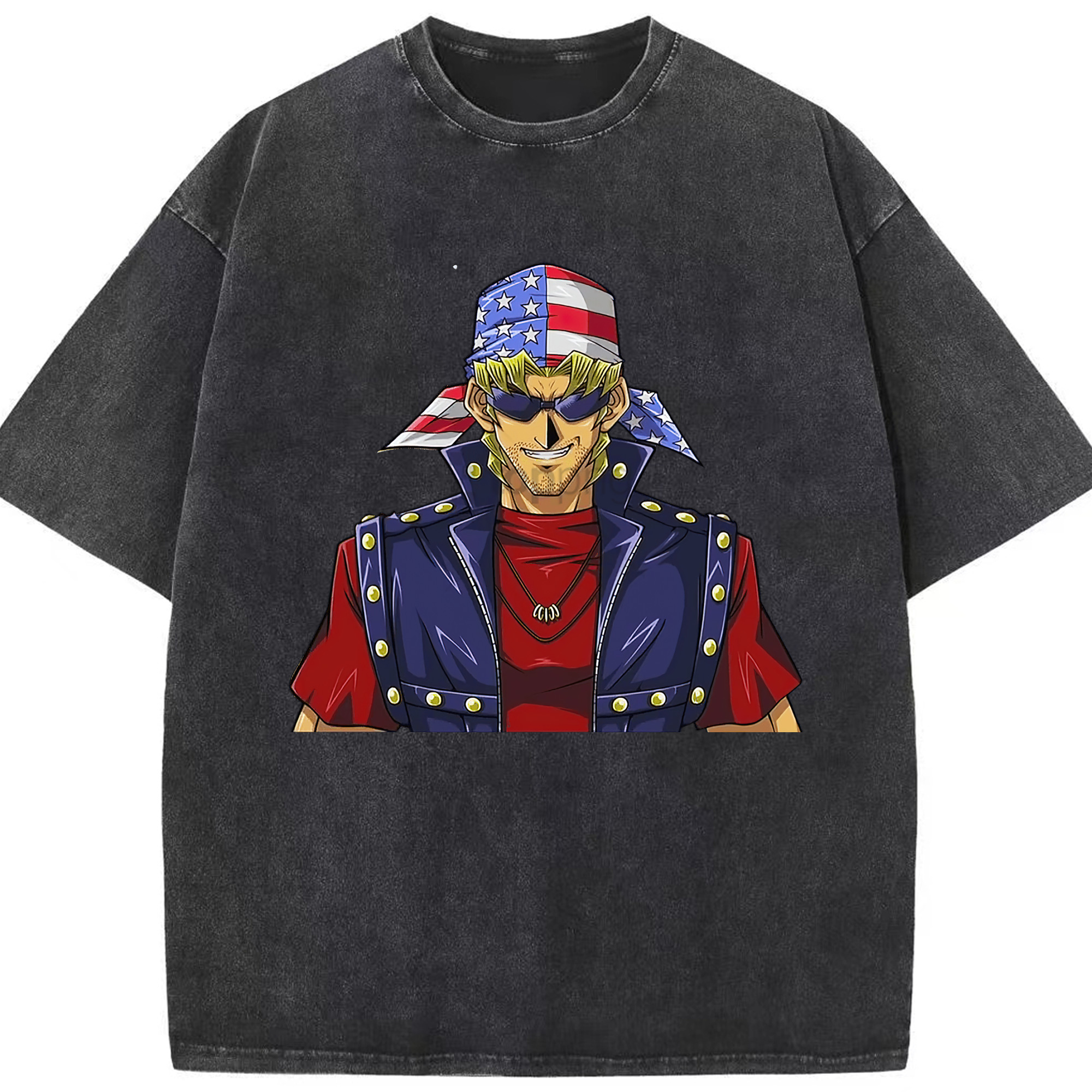 （画像用） 遊☆戯☆王 Yu-Gi-Oh! 綿100% ヴィンテージ風 半袖Tシャツ（フロントプリント）