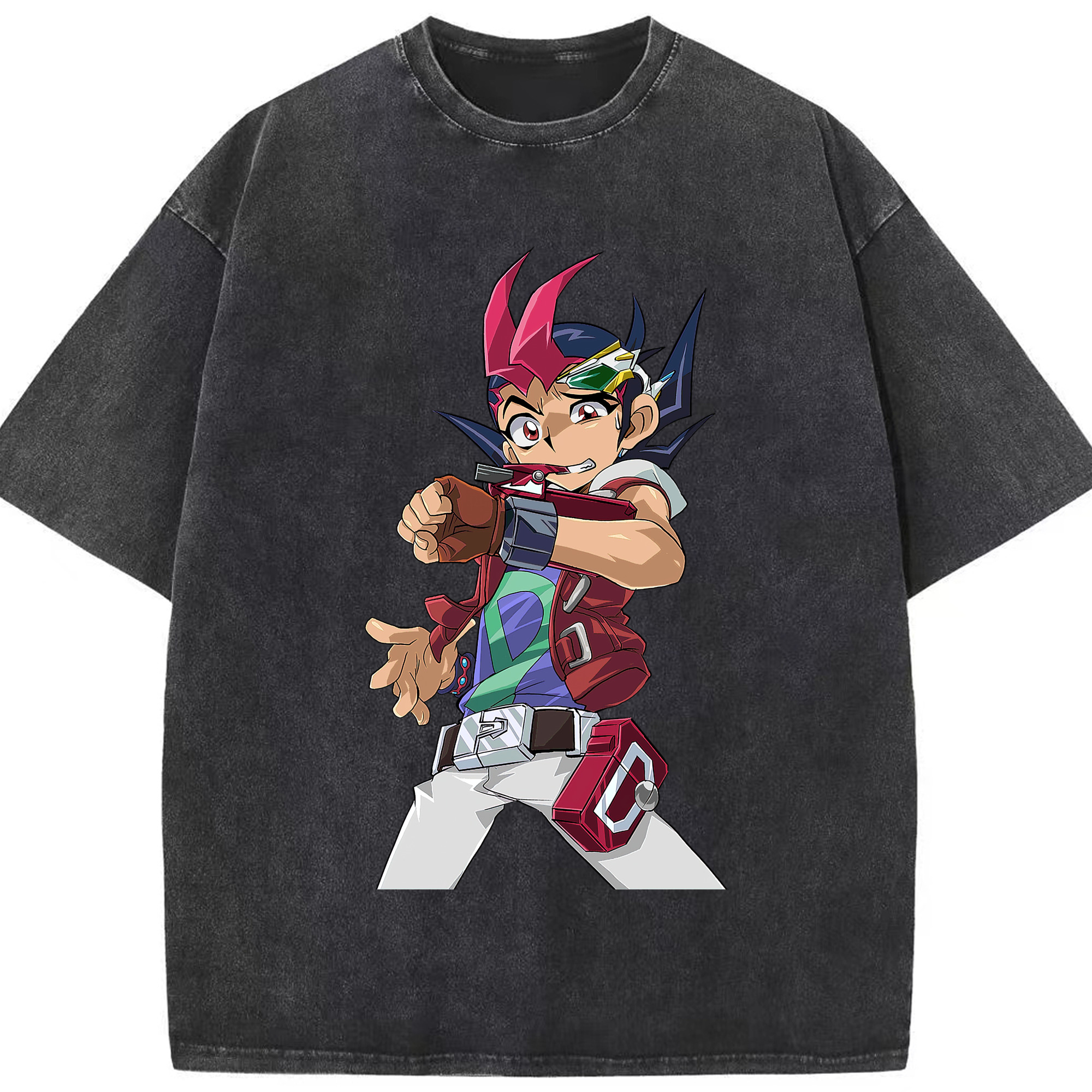 （画像用） 遊☆戯☆王 Yu-Gi-Oh! 綿100% ヴィンテージ風 半袖Tシャツ（フロントプリント）