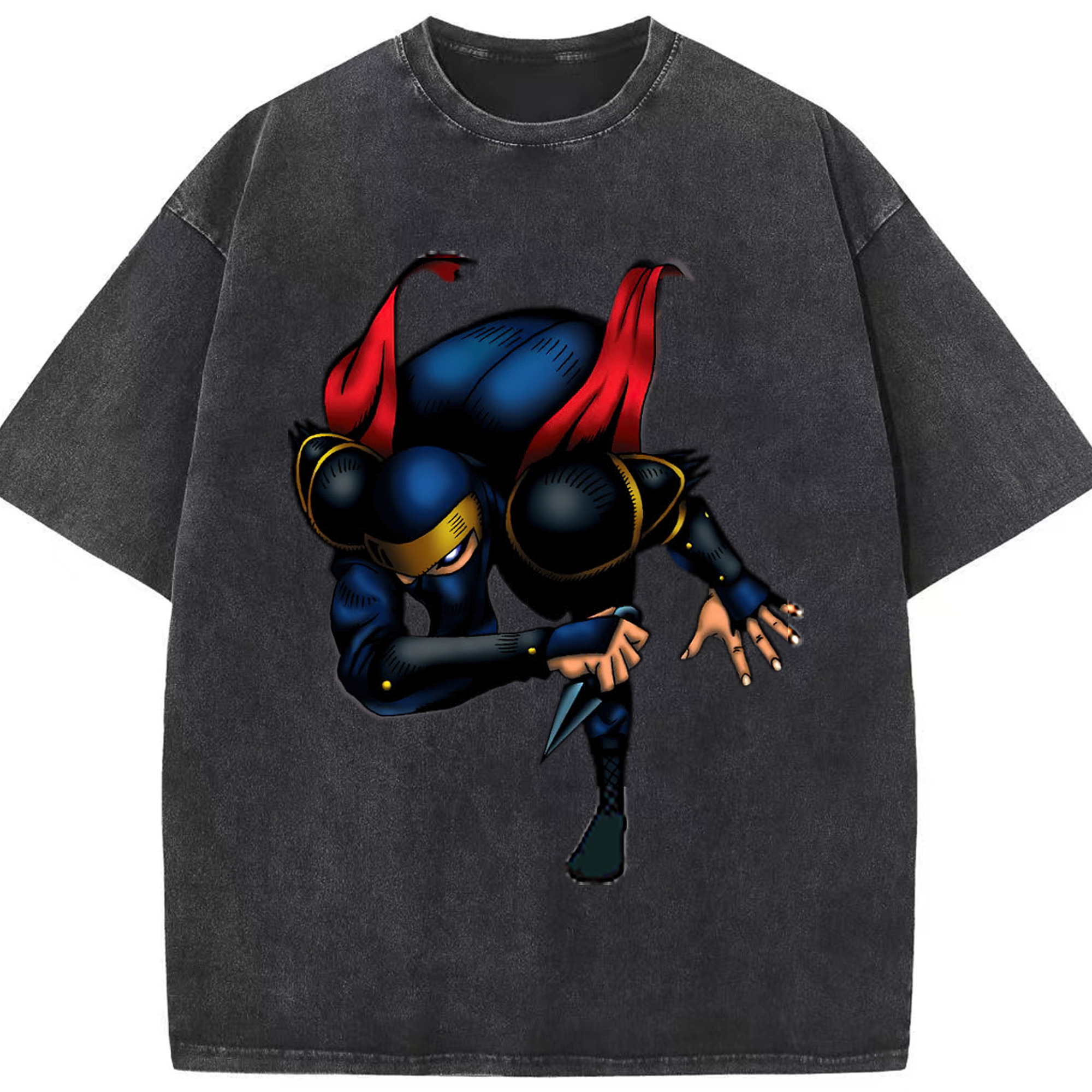 （画像用） 遊☆戯☆王 Yu-Gi-Oh! 綿100% ヴィンテージ風 半袖Tシャツ（フロントプリント）