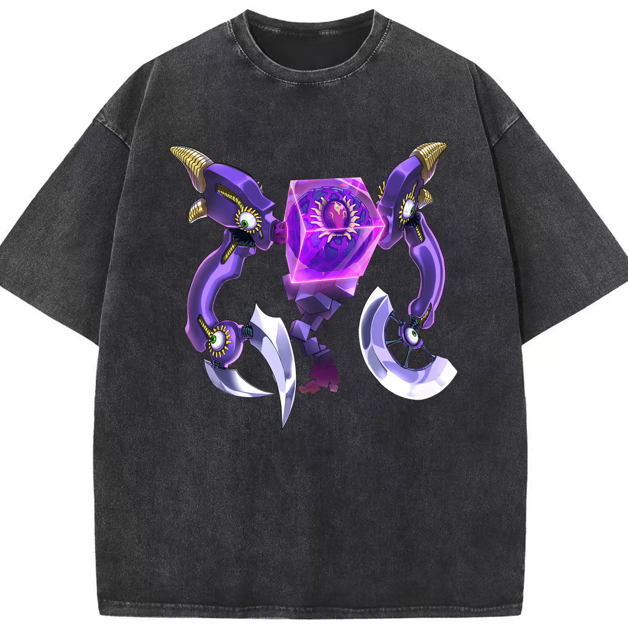 （画像用） 遊☆戯☆王 Yu-Gi-Oh! 綿100% ヴィンテージ風 半袖Tシャツ（フロントプリント）
