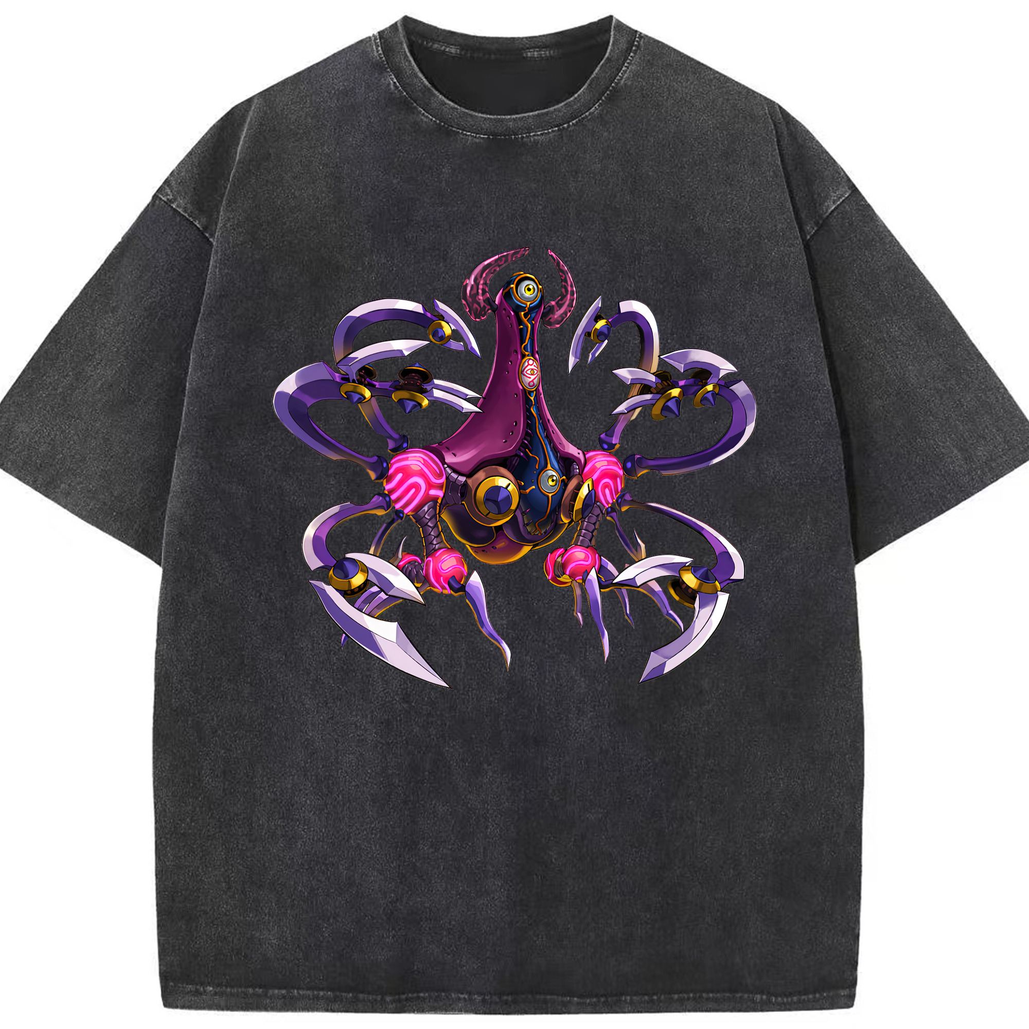 （画像用） 遊☆戯☆王 Yu-Gi-Oh! 綿100% ヴィンテージ風 半袖Tシャツ（フロントプリント）