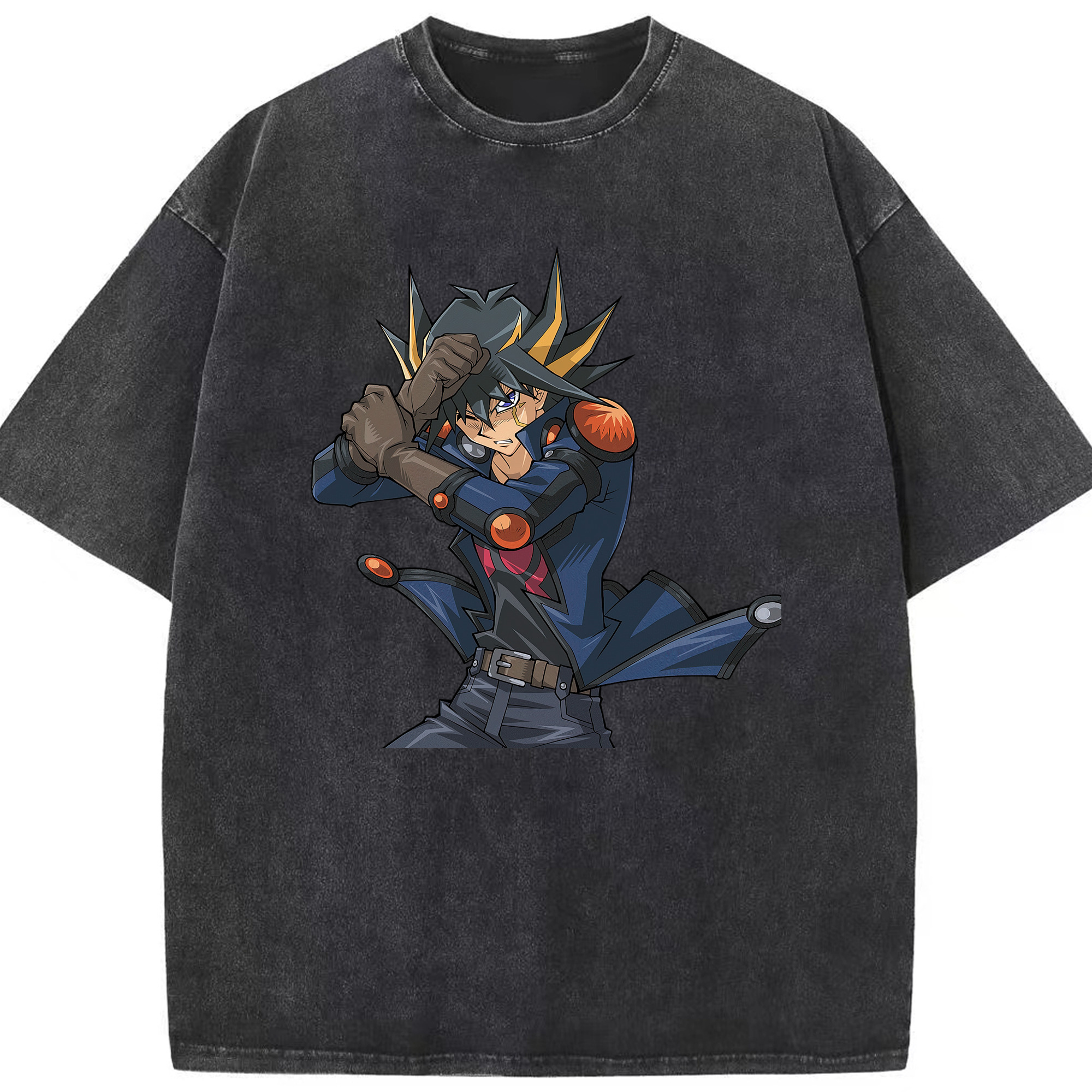 （画像用） 遊☆戯☆王 Yu-Gi-Oh! 綿100% ヴィンテージ風 半袖Tシャツ（フロントプリント）