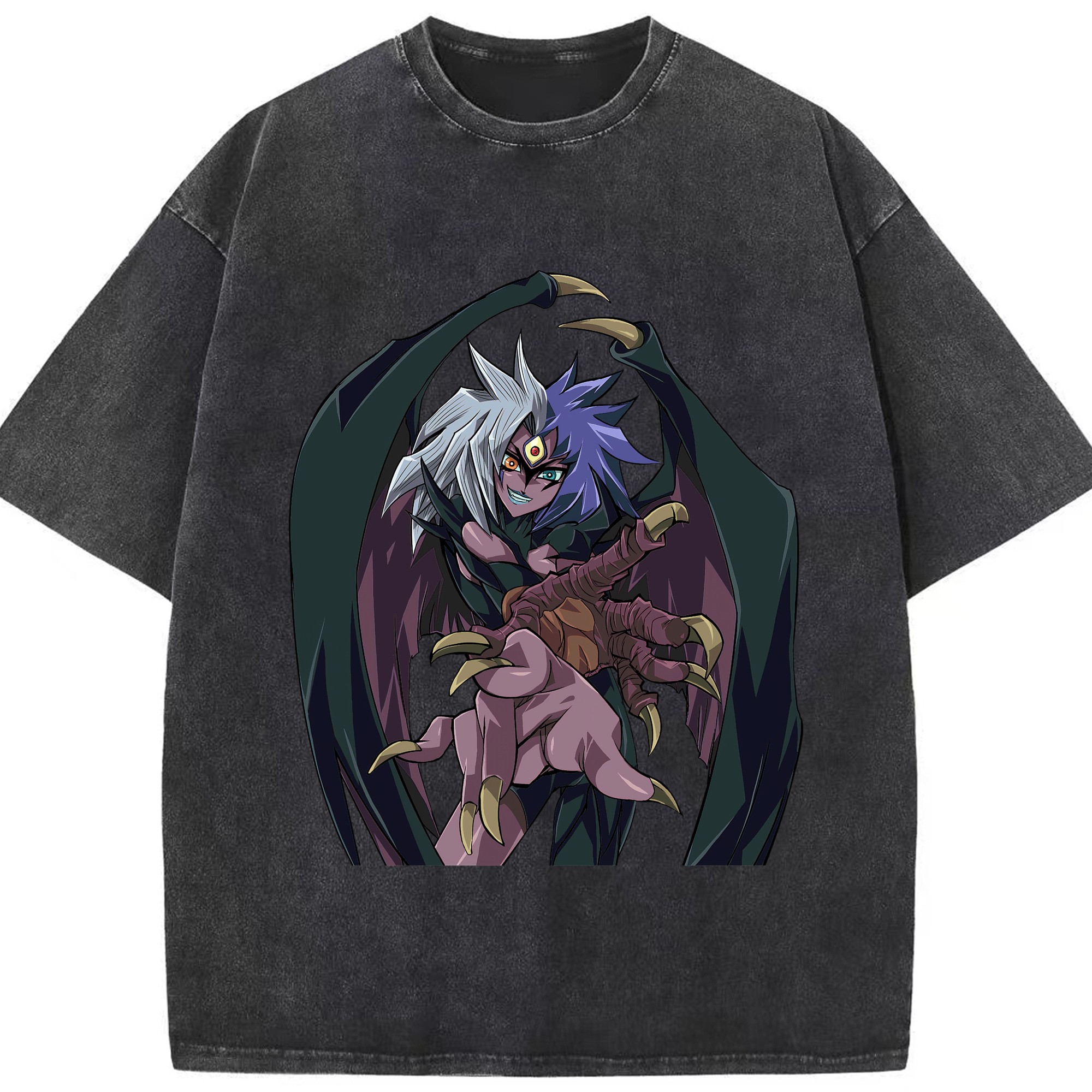 （画像用） 遊☆戯☆王 Yu-Gi-Oh! 綿100% ヴィンテージ風 半袖Tシャツ（フロントプリント）